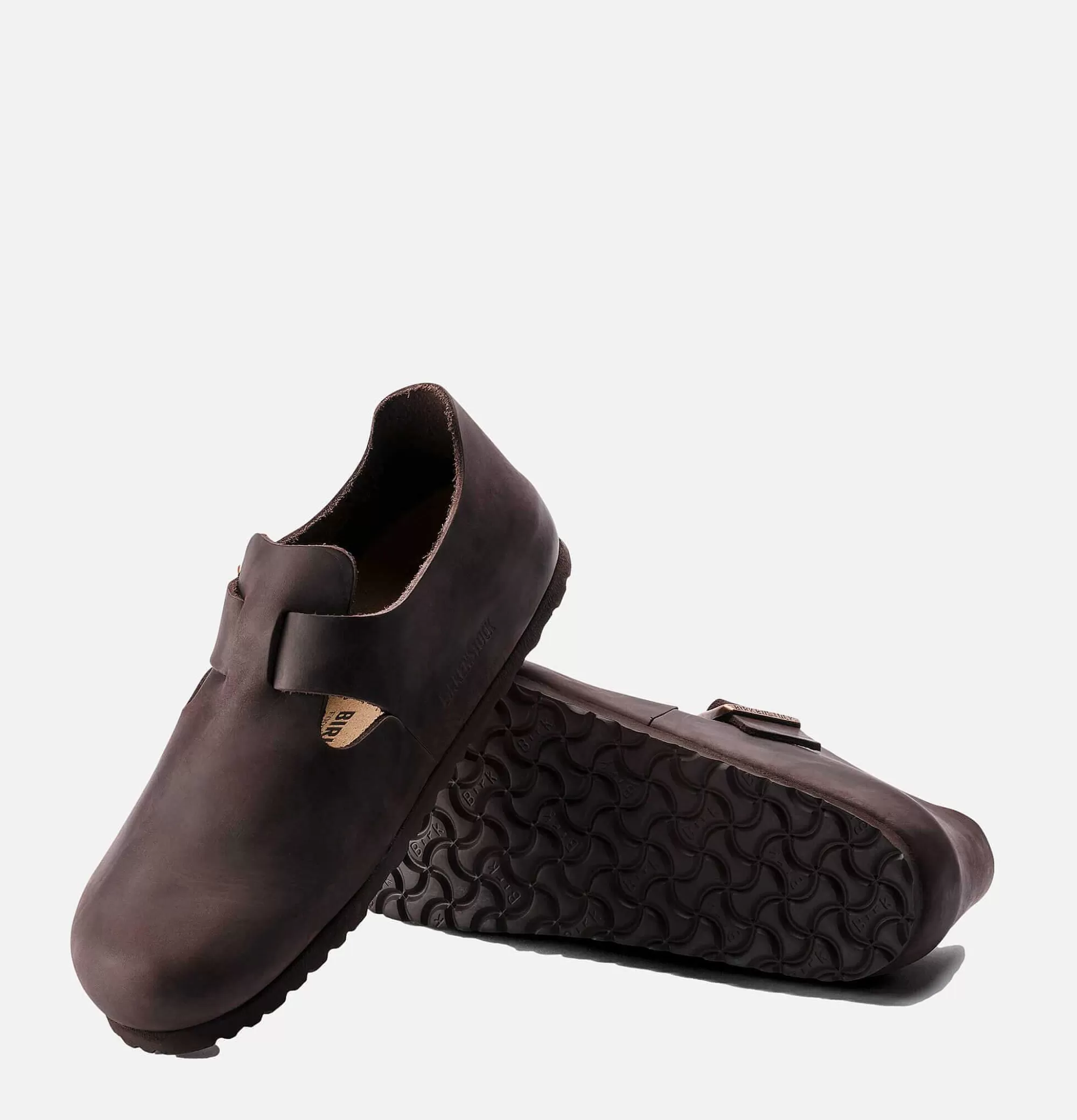BIRKENSTOCK Sandalias London Habana para Hombre - Cuero Natural con Soporte Anatómico