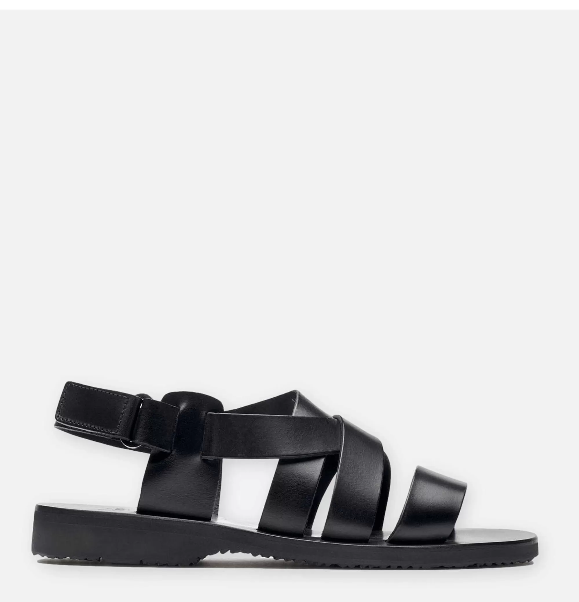 PARABOOT Noumea - Sandalias Masculinas en Cuero Negro con Suela Antideslizante