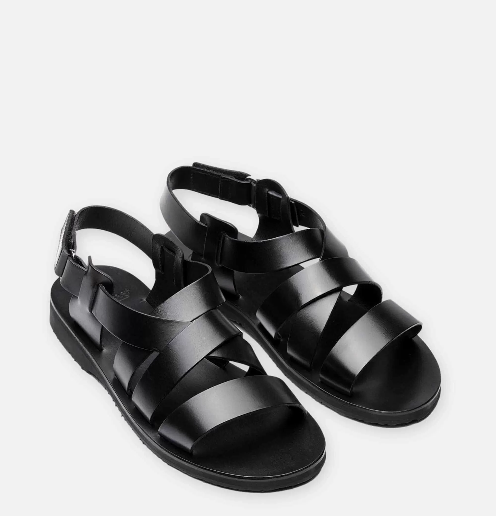 PARABOOT Noumea - Sandalias Masculinas en Cuero Negro con Suela Antideslizante