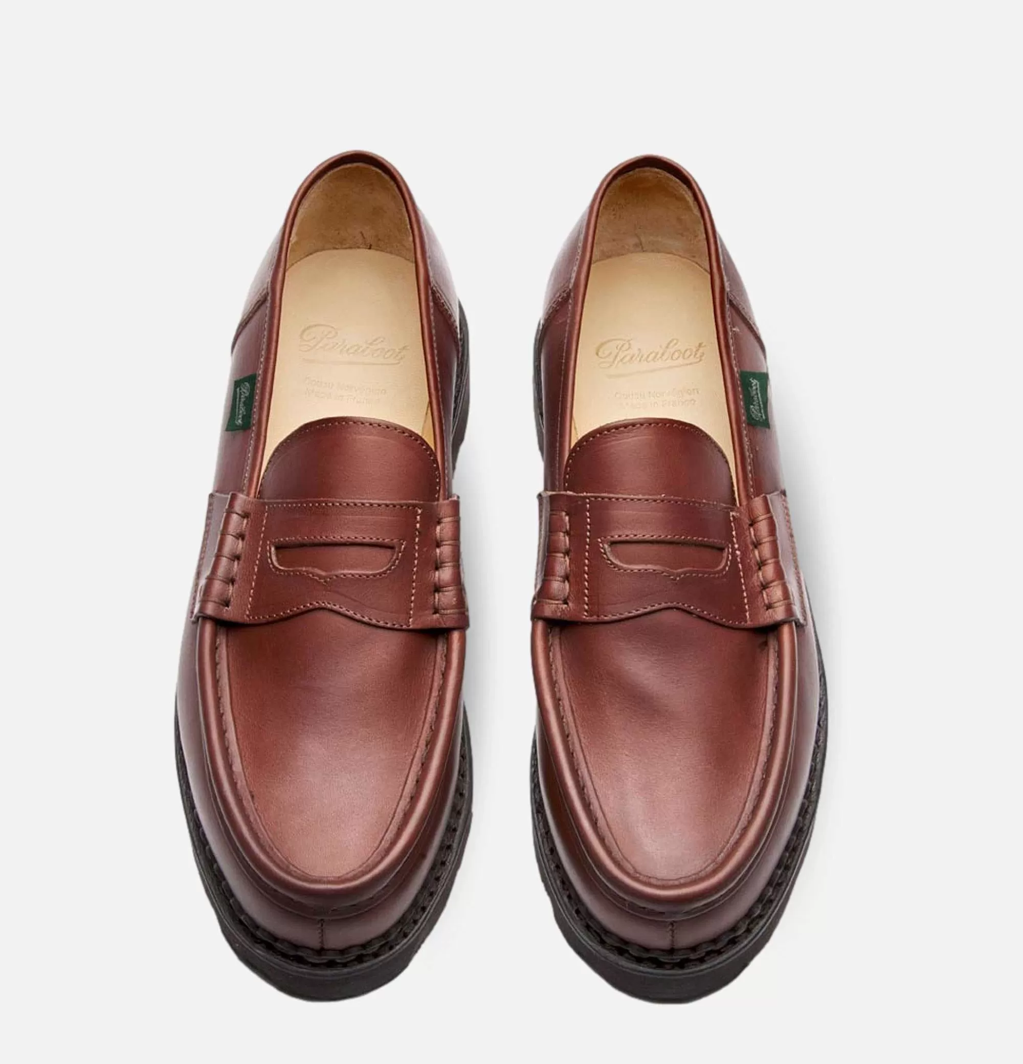 PARABOOT Reims - Zapatos Clásicos en Marrón para Caballero, Calzado Casual de Cuero Premium