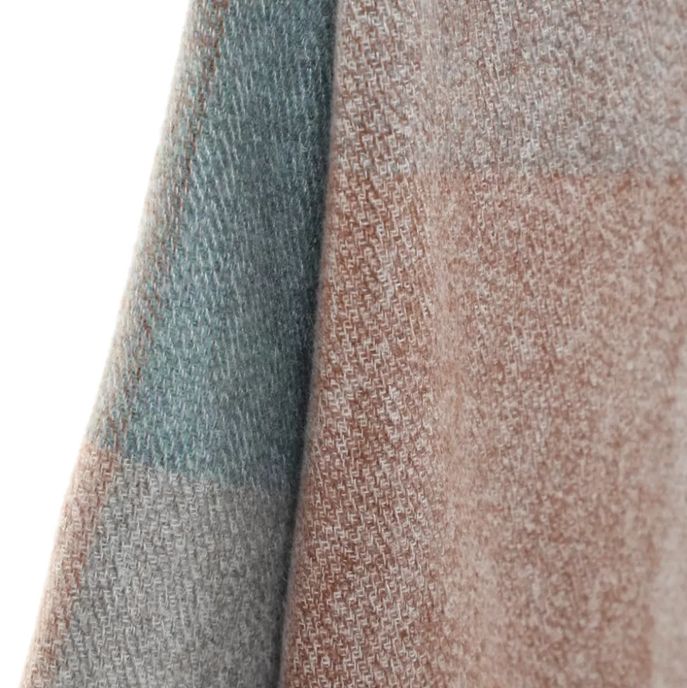 Foulard Folli Follie Mujer - Bufanda de Cuadros en Lana 100% para Looks Invernales con Estilo