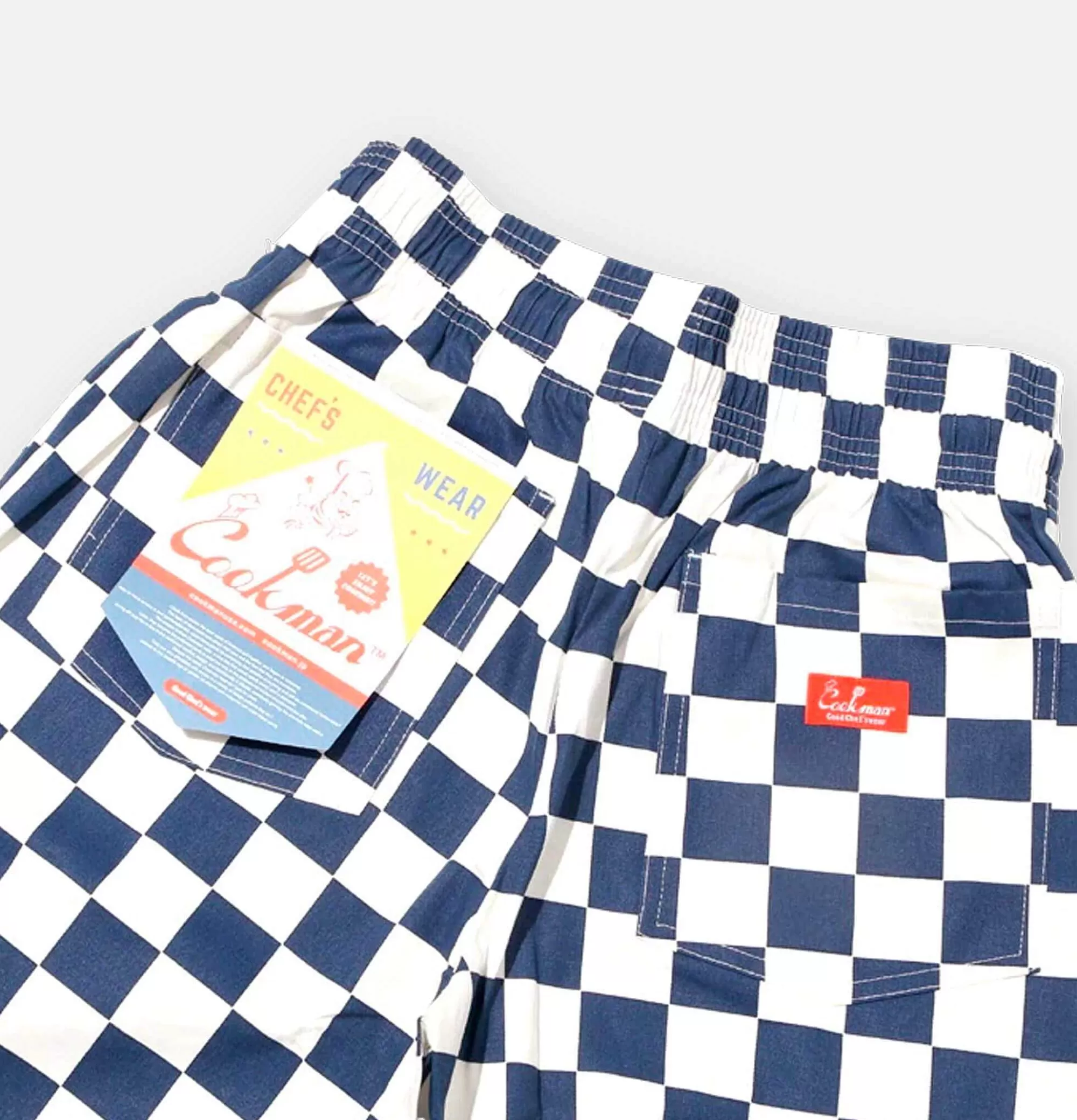 Pantalones Profesionales para Chef COOKMAN - Diseño Cuadrillas en Azul Marino, Tela Resistente y Cómoda para Jornadas Intensas en Cocina