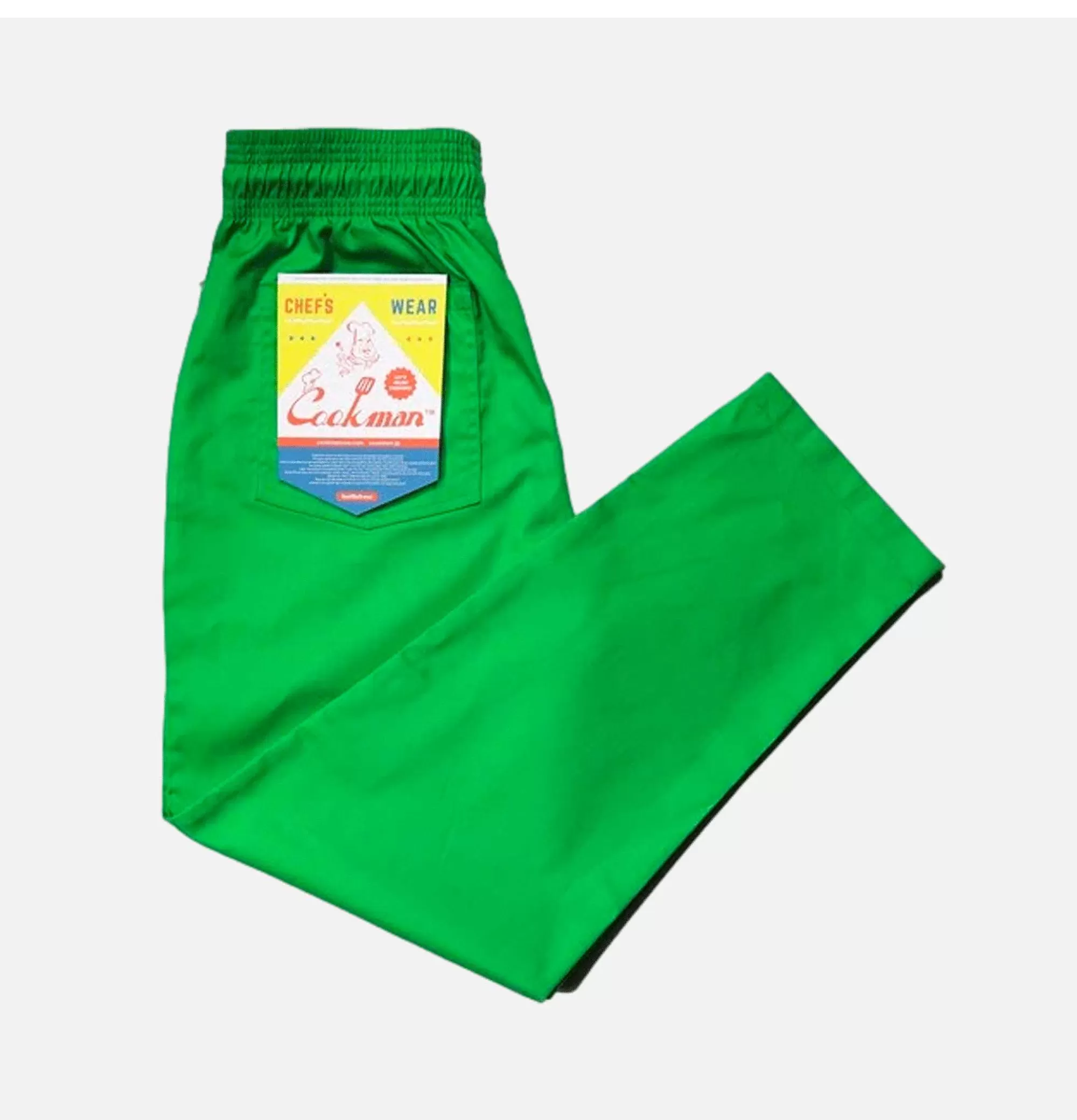 Pantalones Profesionales para Chef - Verde Jalapeño, Diseño Ergonómico y Resistente | COOKMAN