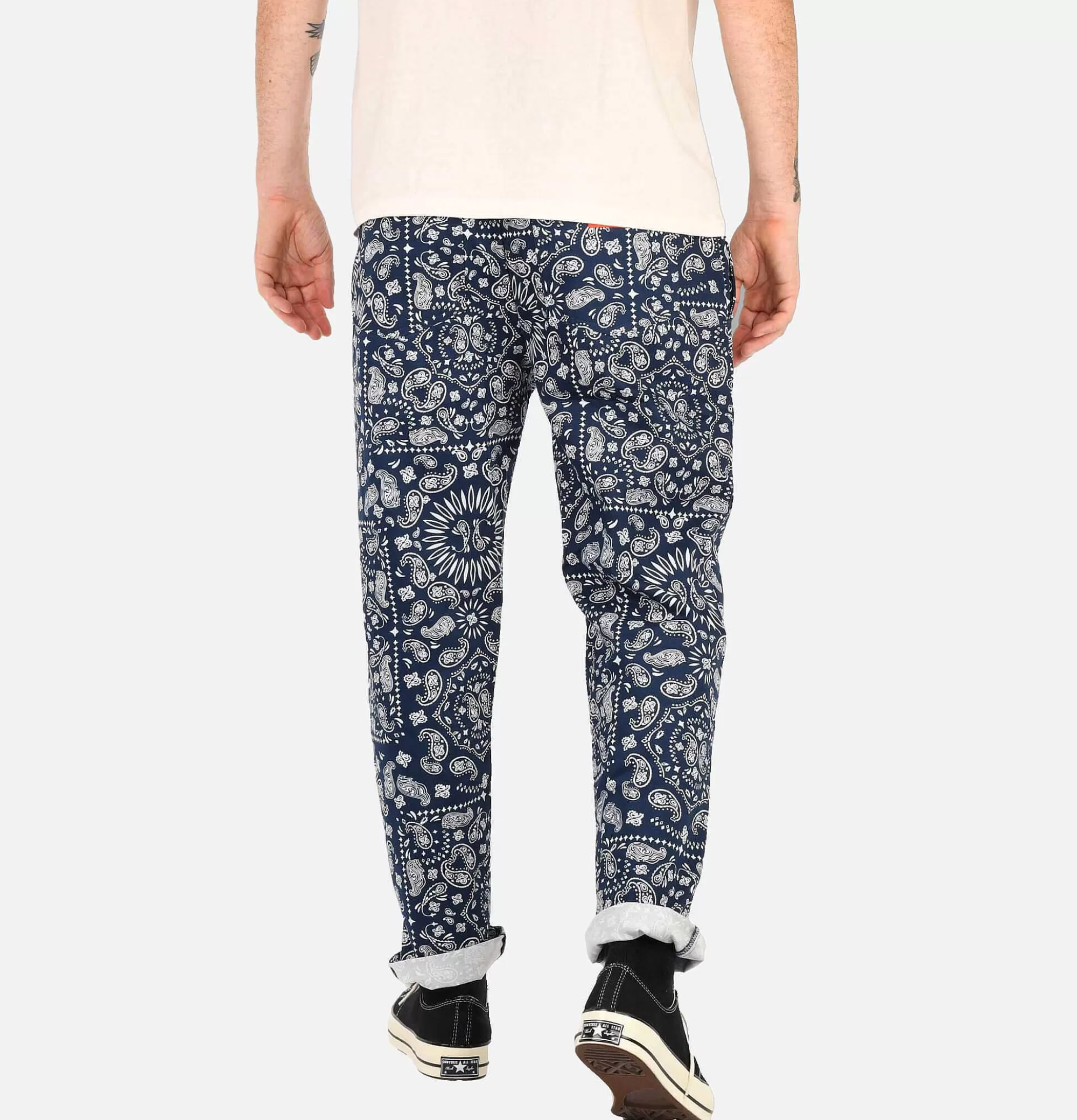 Pantalón Profesional para Chef - Diseño Paisley Azul Marino | Colección COOKMAN
