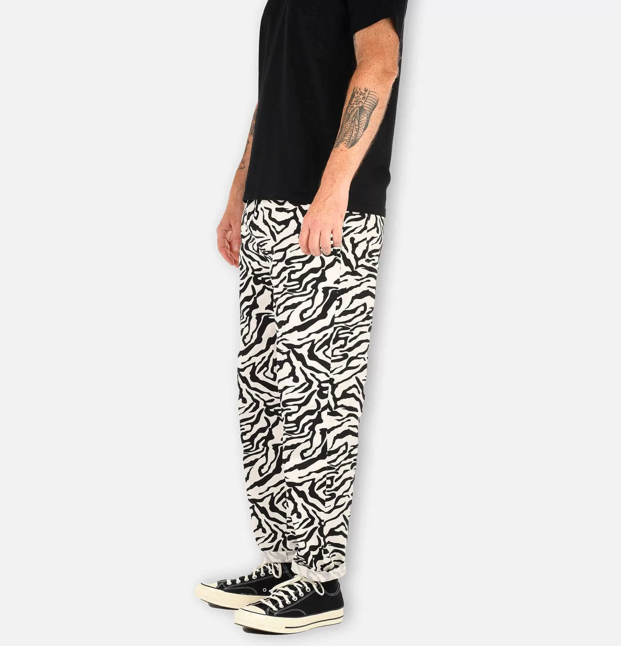 COOKMAN Pantalones Profesionales para Chef - Diseño Cebra Moderno, Comodidad Duradera en Cocina