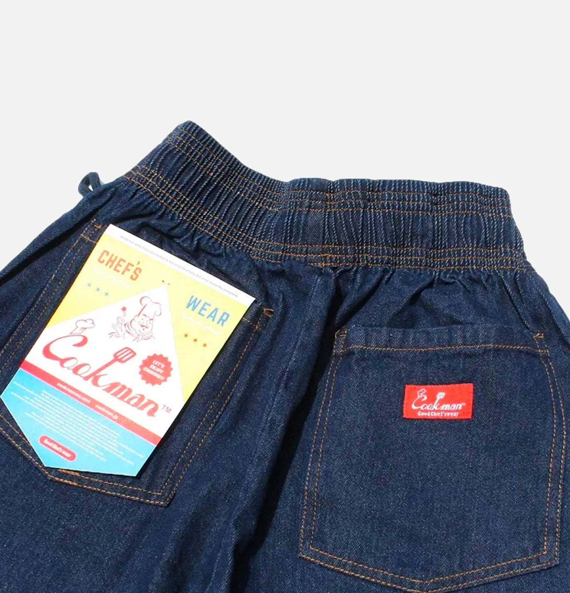 Bermudas Profesionales COOKMAN® para Chef - Denim Resistente Cocina - Corte Cómodo Transpirable - Ideal Trabajo Gastronómico - Shorts Utilitarios Moda Laboral