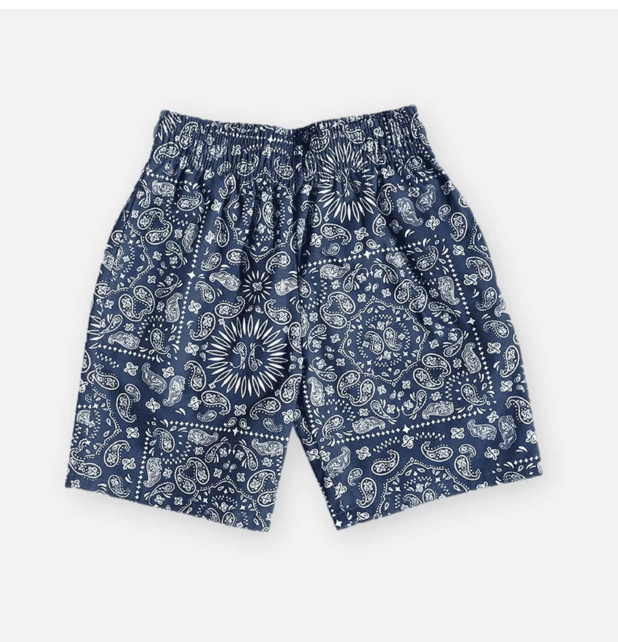 Bermuda de Cocina Estampado Paisley en Azul Marino - COOKMAN Professional Series