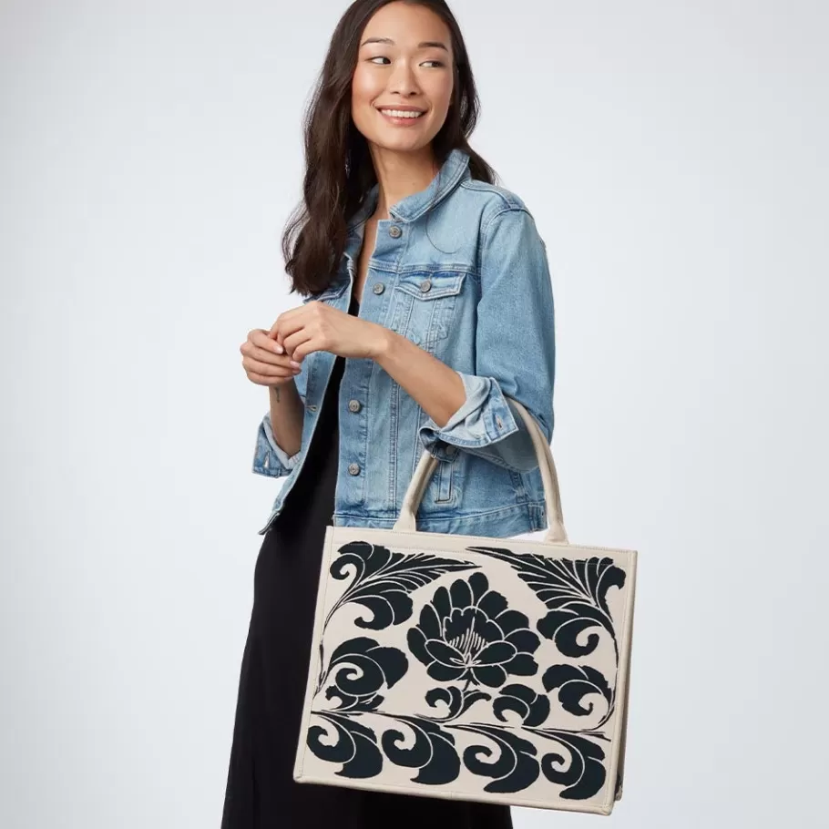 The Met Store Bags*Chinese Peony Oversize Structured Tote