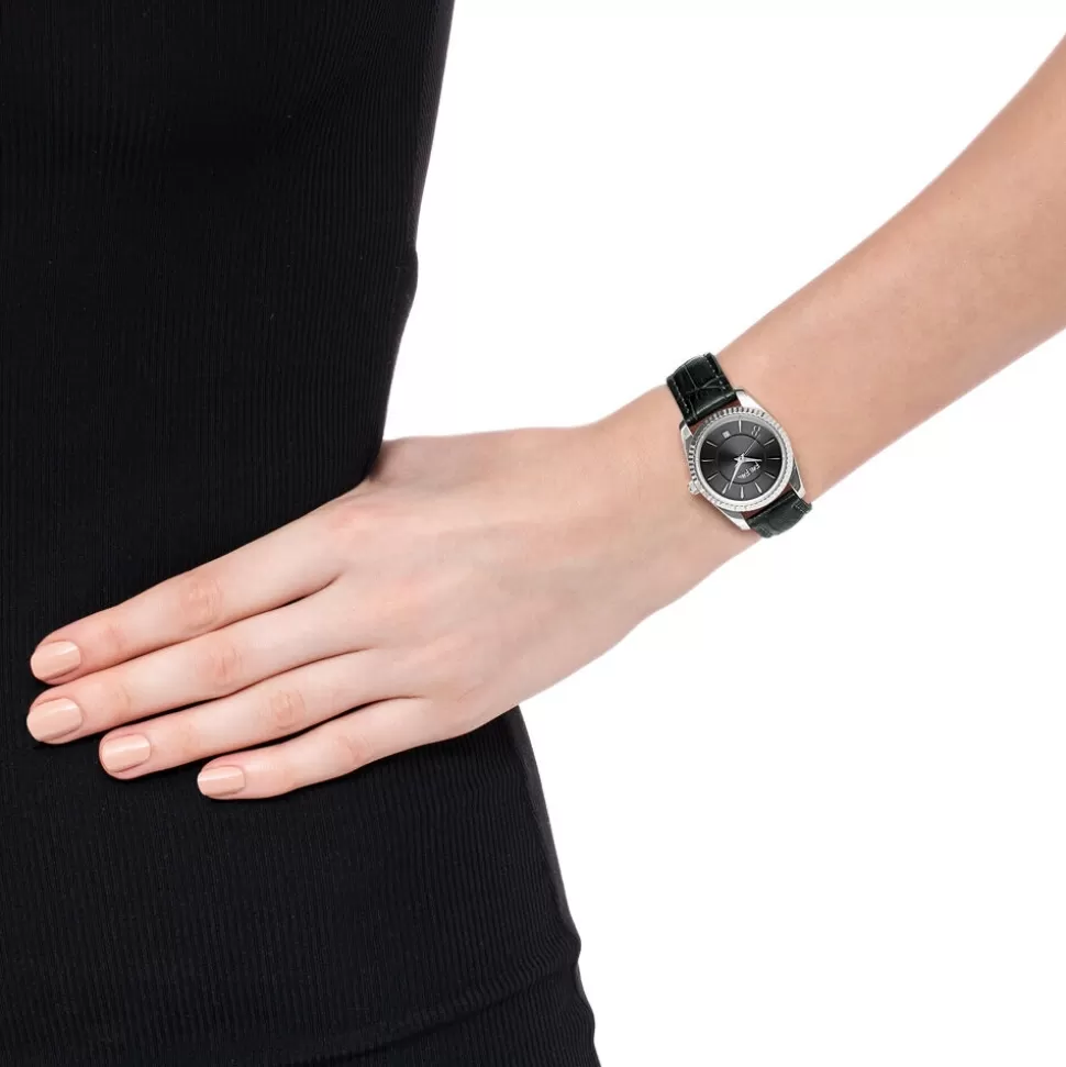 Reloj Folli Follie Chronos Tales para Mujer - Correa de Cuero Genuino con Caja Compacta Elegante, Diseño Clásico y Estilo Atemporal