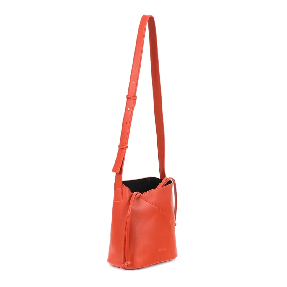 Bolso Bandolera Folli Follie Urbano en Naranja Vibrante - Estilo Cubo Moderno para Mujer