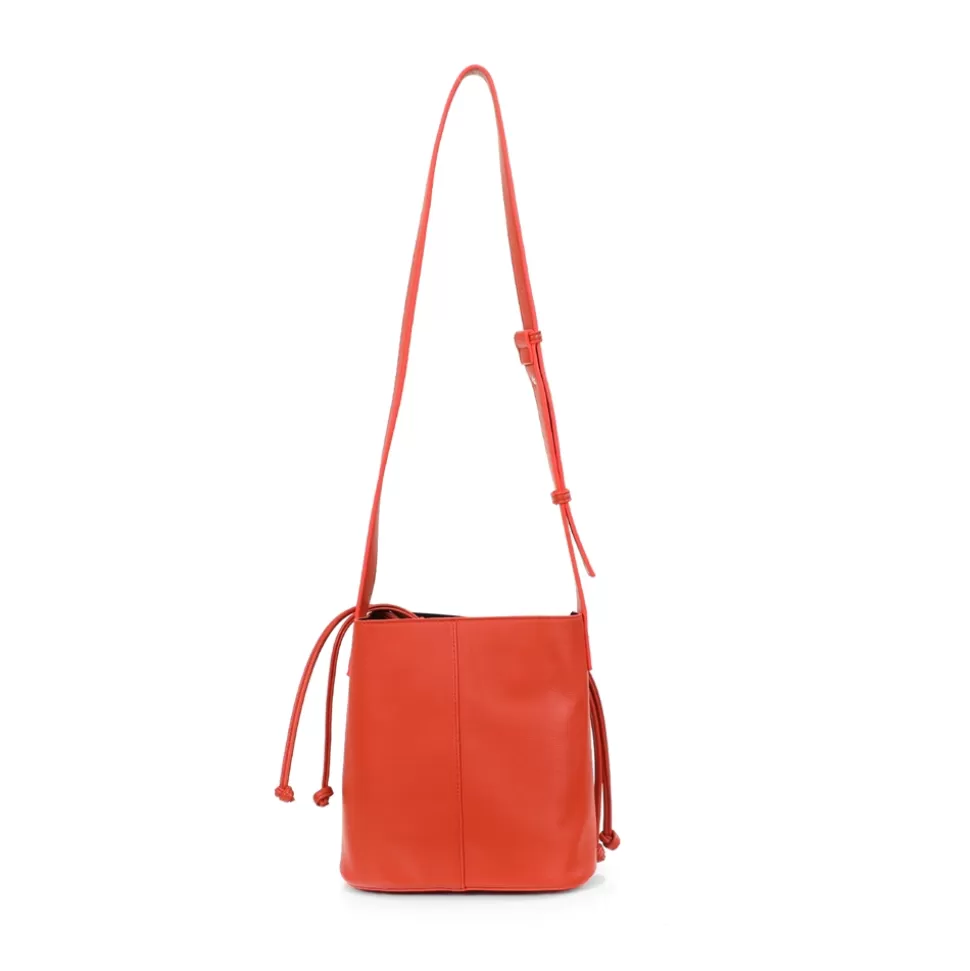 Bolso Bandolera Folli Follie Urbano en Naranja Vibrante - Estilo Cubo Moderno para Mujer