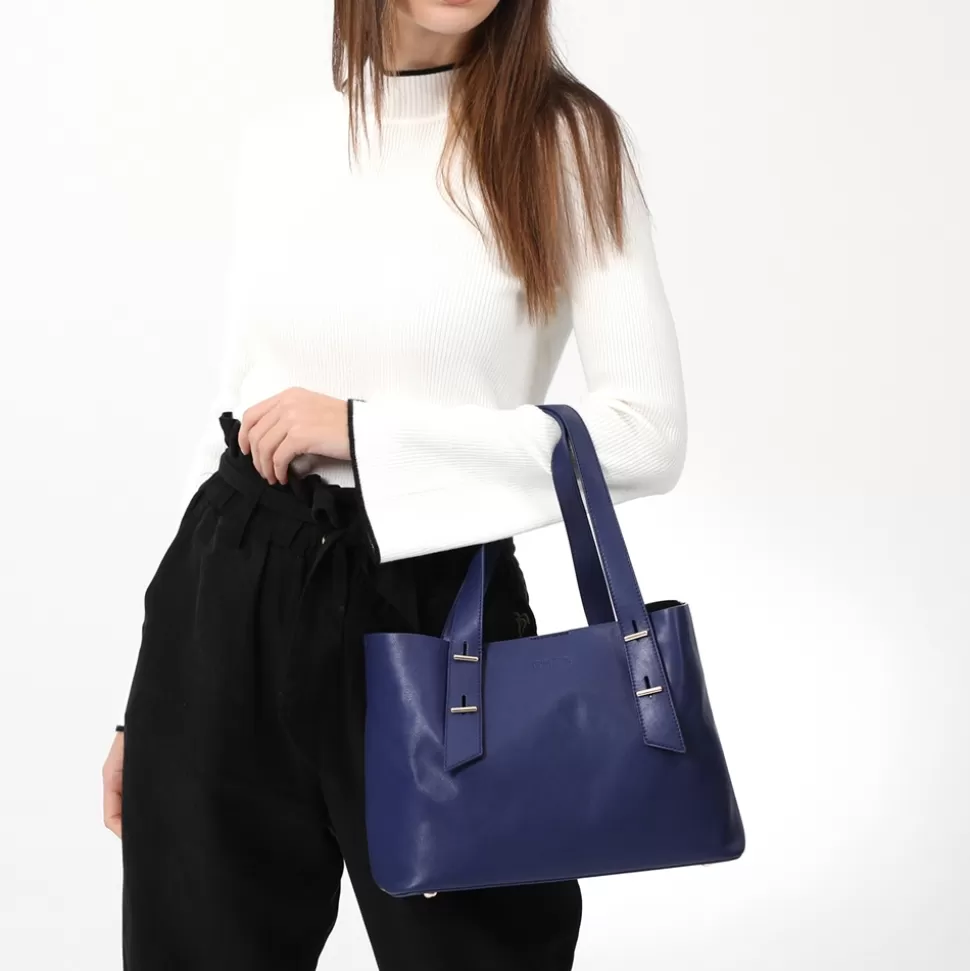 Bolso Tote Folli Follie Mujer - Estilo Urbano con Bolso Interior Desmontable 

(：Bolso de Mano Folli Follie para Mujer - Diseño City Vibe con Compartimento Interior Práctica)