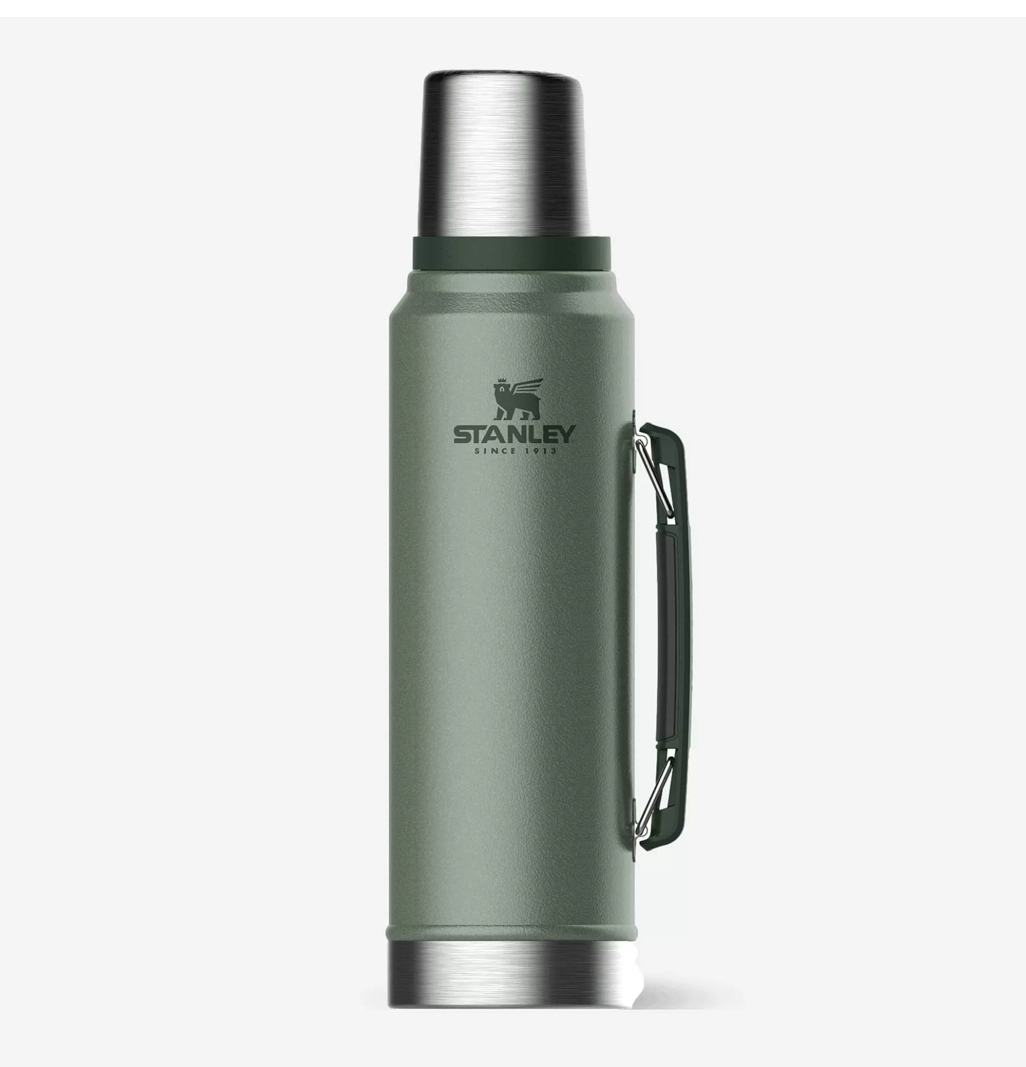 Botella térmica STANLEY 1913 - Edición especial verde martillo 1 litro - Diseño resistente para aventuras femeninas al aire libre
