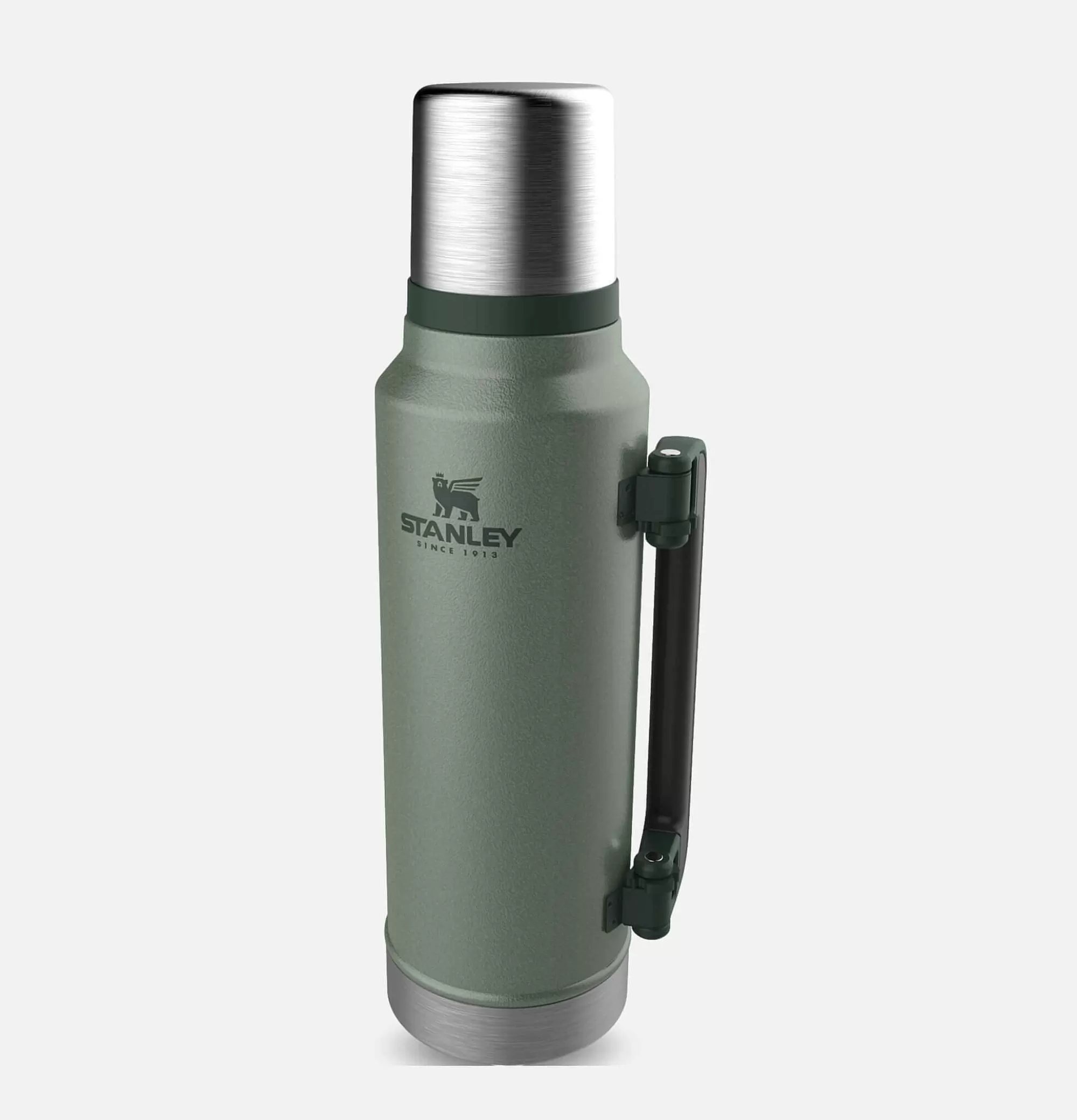 Botella térmica STANLEY 1913 - Edición especial verde martillo 1 litro - Diseño resistente para aventuras femeninas al aire libre
