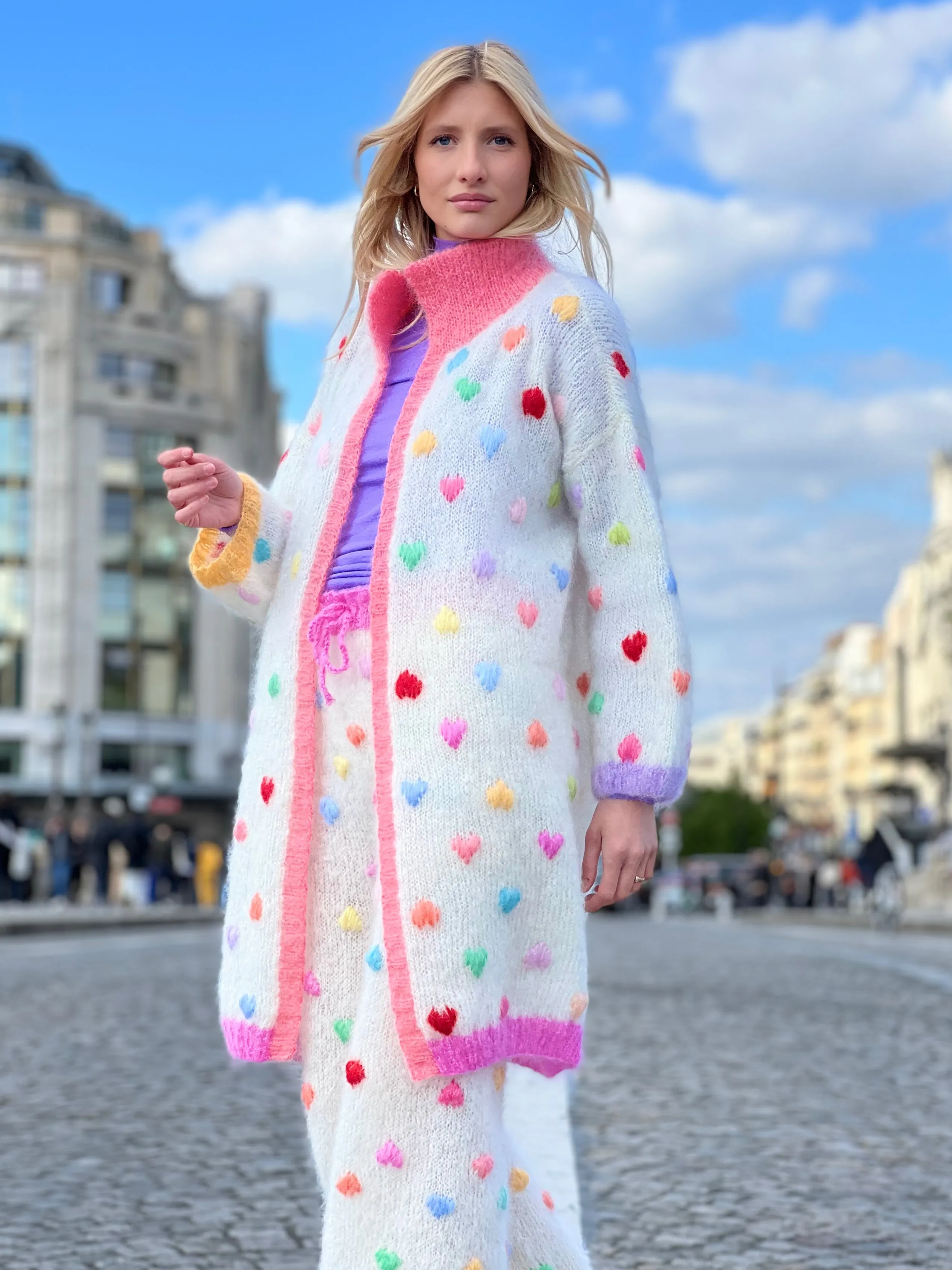Rose Carmine COAT MON AMOUR ECRU- Coats