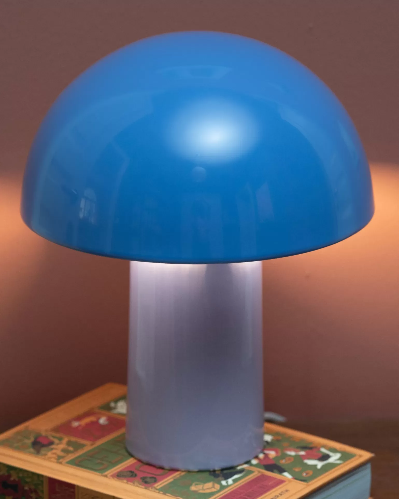 Lámpara Cerámica Artesanal Miio Motel - Diseño Champiñón en Tono Lavanda | Oferta Exclusiva