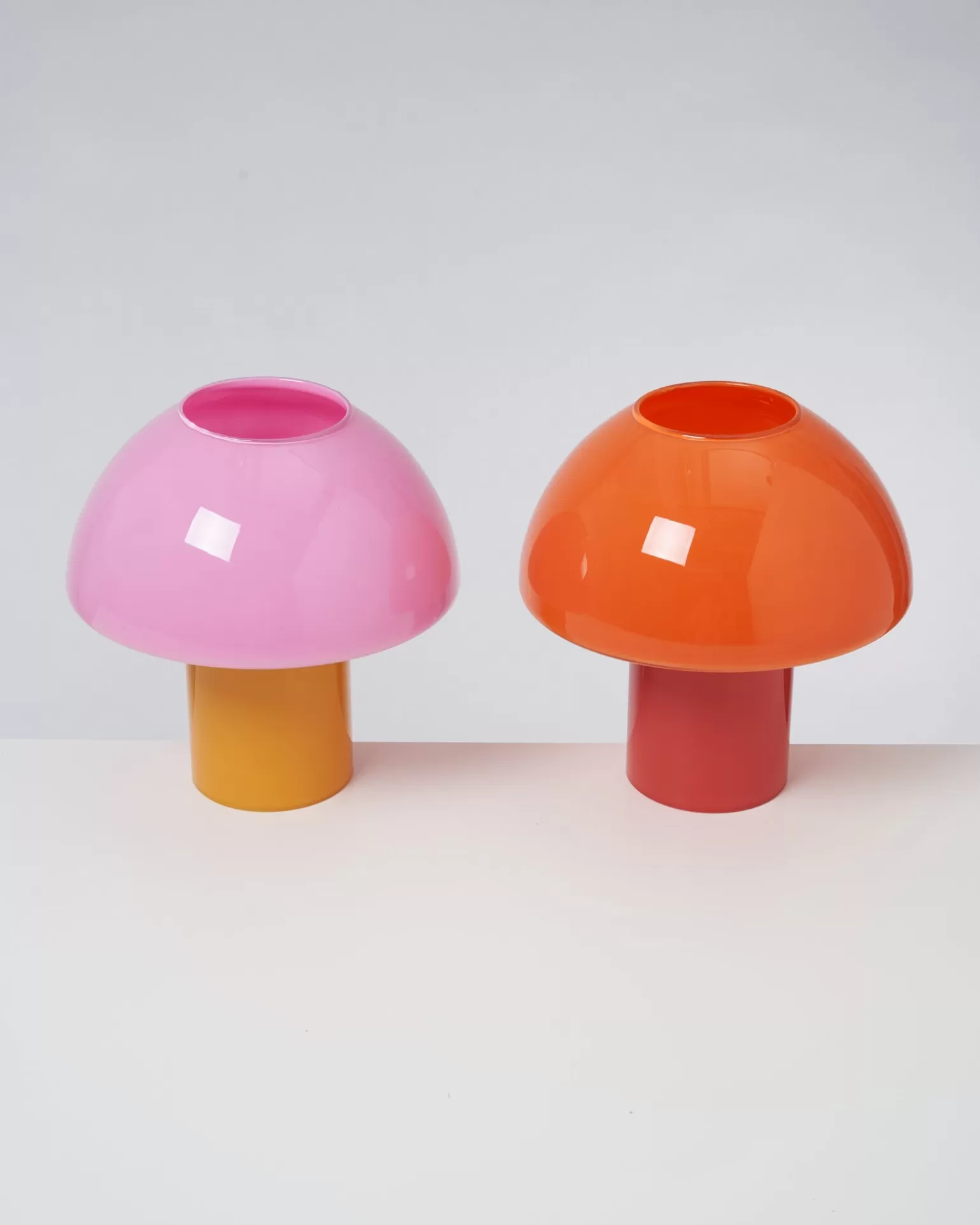 Lámpara de Cristal Motel Miio - Diseño Setas en Tono Terracota Brillante para Ambiente Acogedor