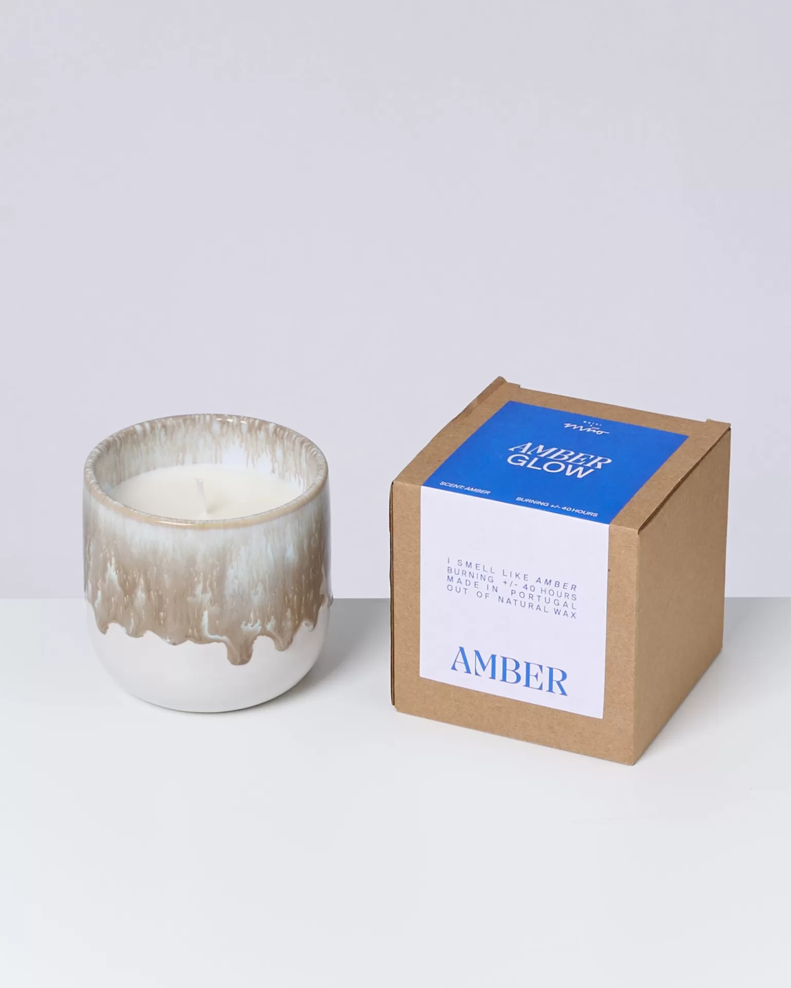Velas Aromáticas Resplandor Ámbar - Ambientación Natural con Base de Arena | Colección Miio Coimbra by Motel | Fragancia Relajante para Hogar Acogedor