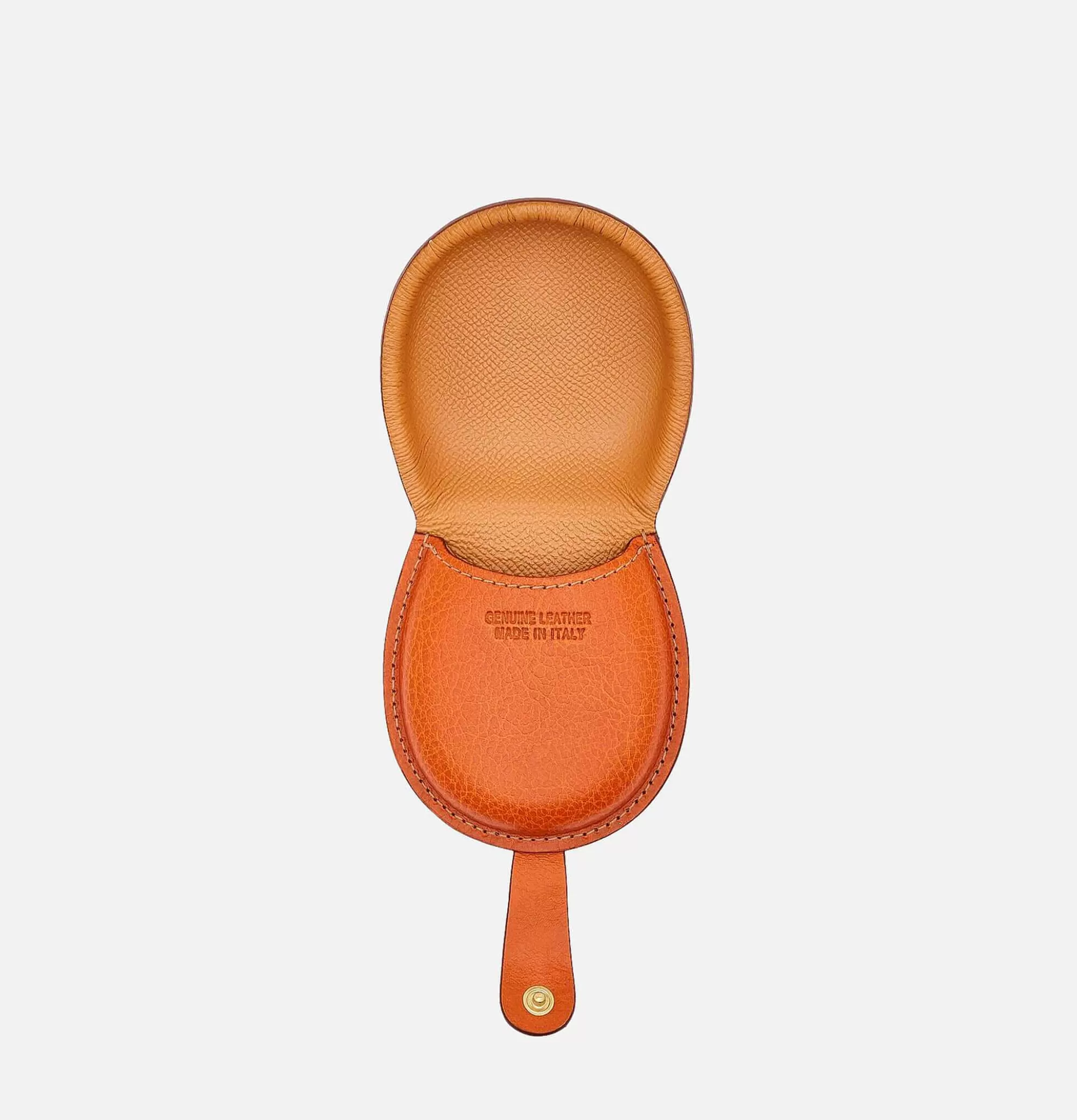Monedero Elegante en Cuero Caramelo - Diseño Compacto de Marroquinería Fina por IL BISONTE
