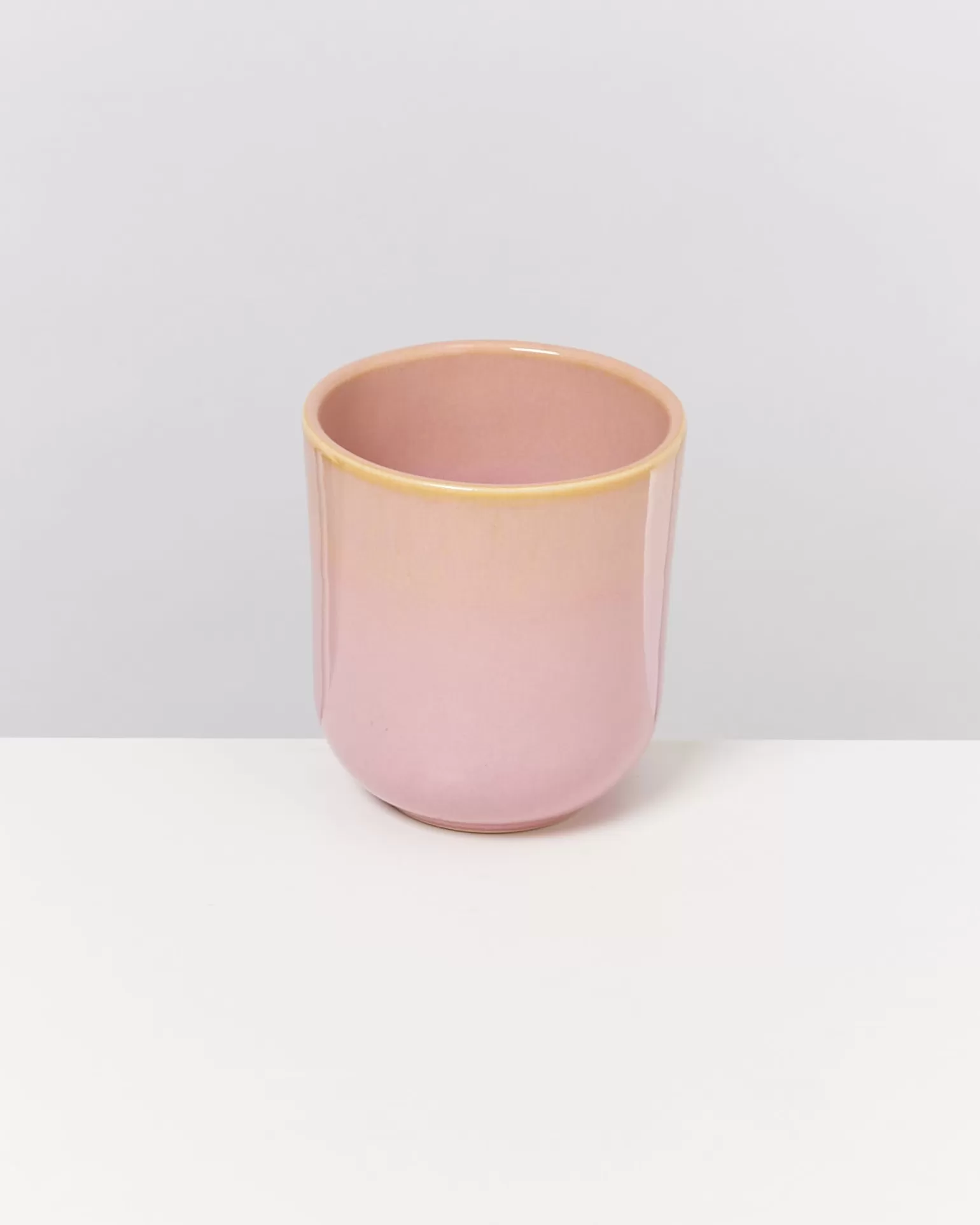 Miio Copa Alto - Juego de 4 Tazas Compactas en Tonos Rosados y Amarillos | Diseño Vintage con Motivo de Rosas | ¡Perfectas para Regalo! (Colección Exclusiva)