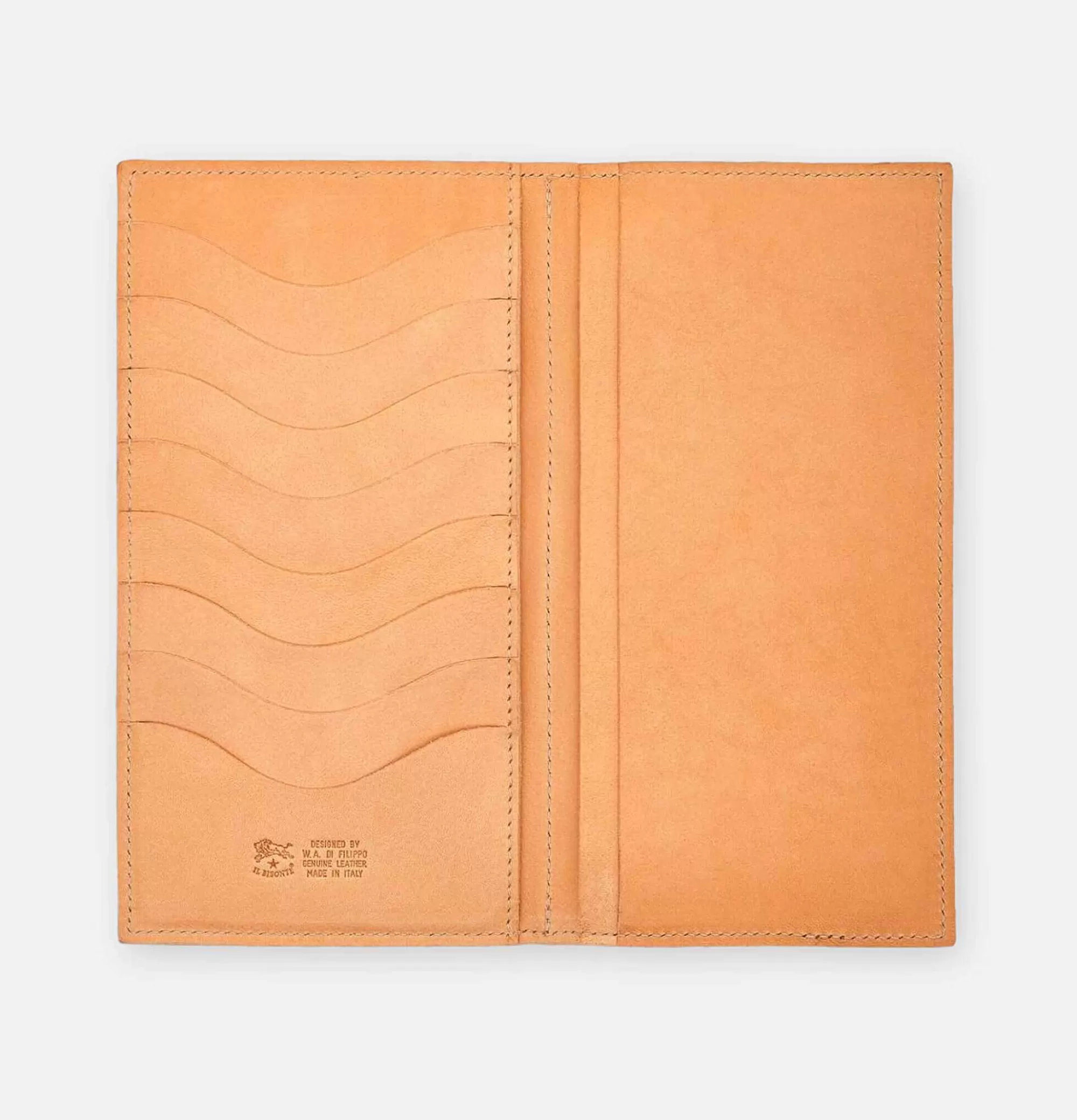 Portatarjetas de Cuero IL BISONTE - Marroquinería Elegante para Tarjetas de Crédito, Diseño Compacto y Funcional