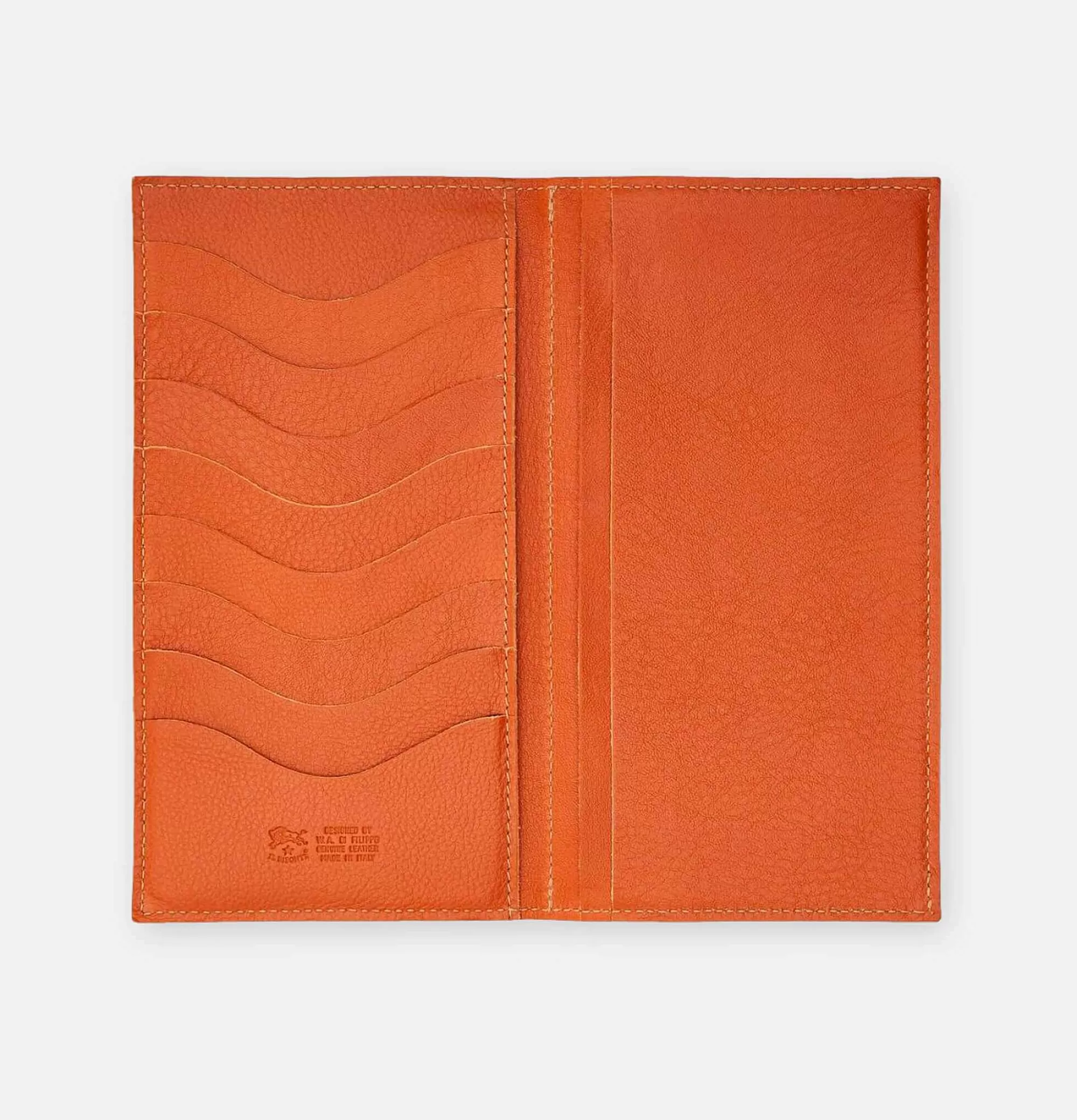 Porta Tarjetas de Cuero IL BISONTE - Diseño Compacto para Organizar Tus Tarjetas con Estilo