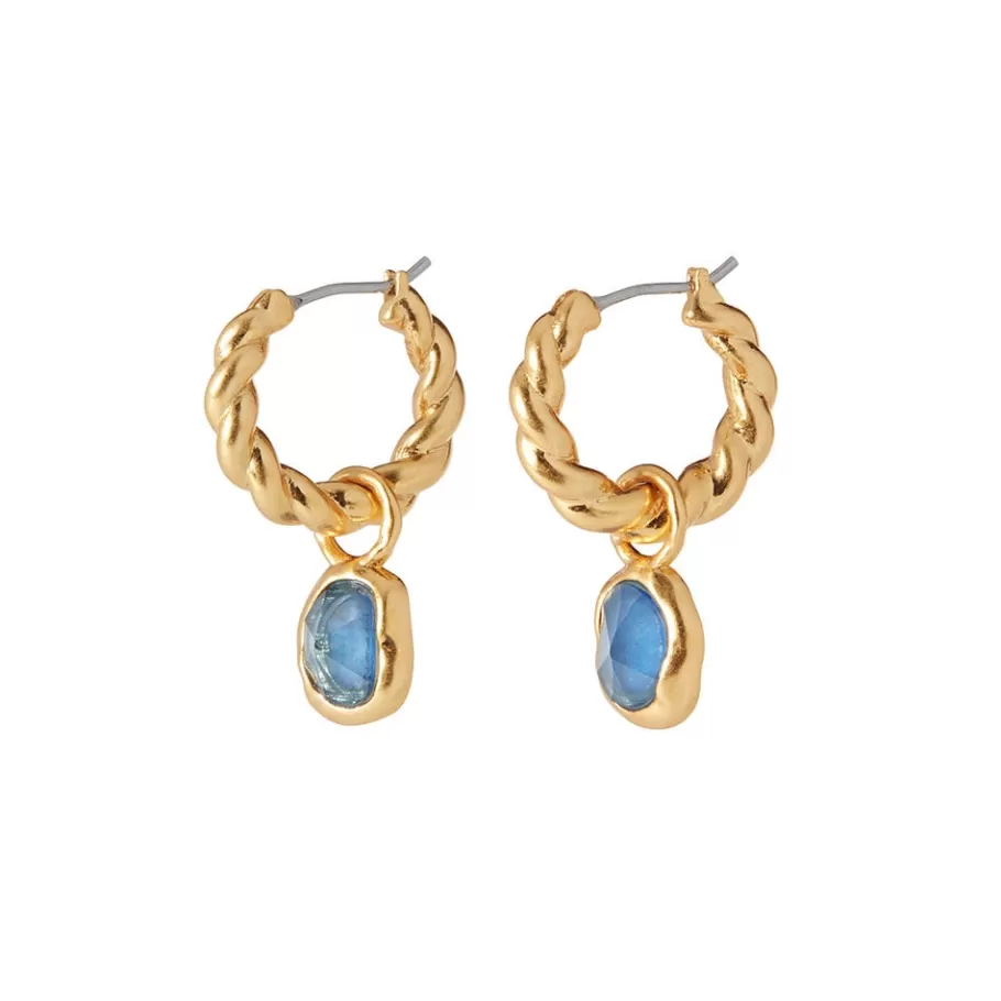 The Met Store Earrings*Cypriot Twist Hoop Earrings with Removable Charms