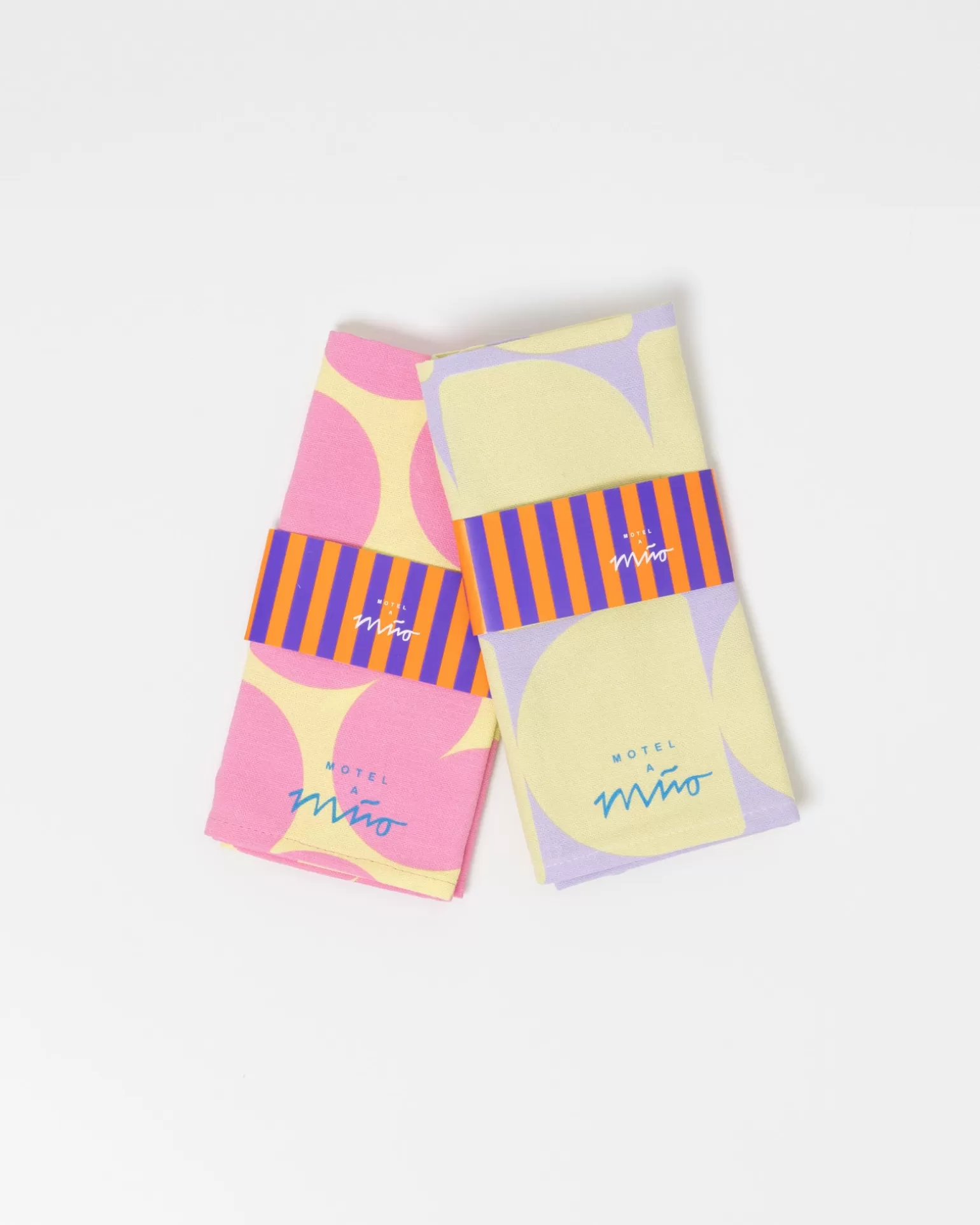 Paño de Cocina Miio Motel - Estampado Rosa y Amarillo Vibrante