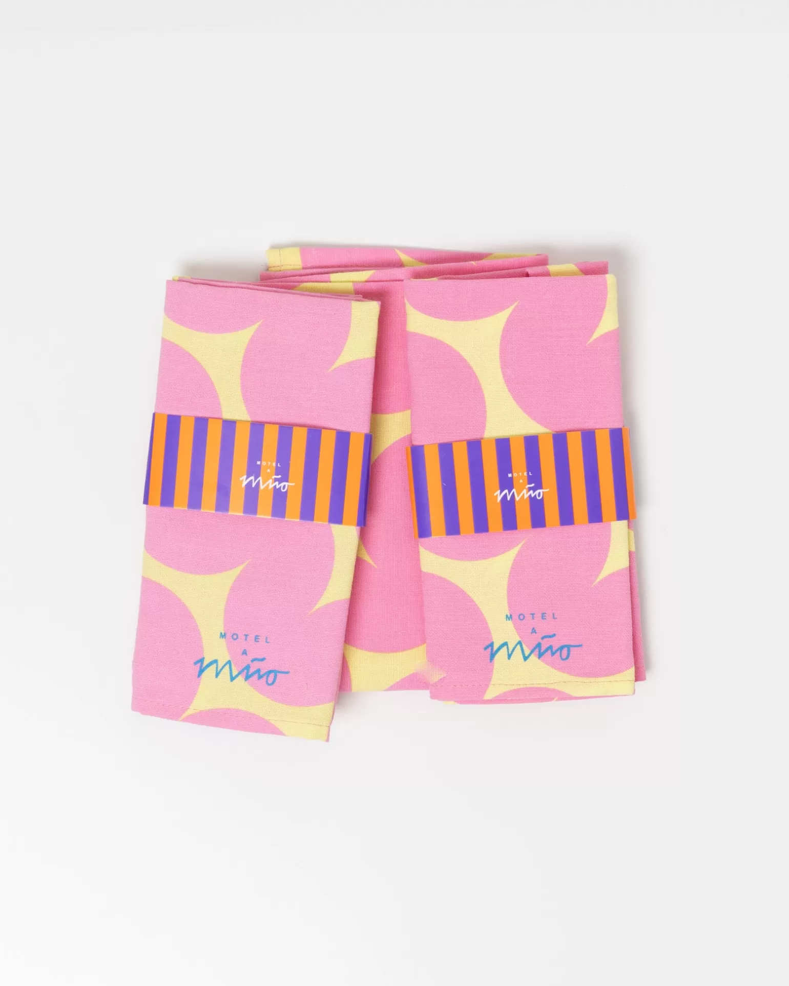 Paño de Cocina Miio Motel - Estampado Rosa y Amarillo Vibrante