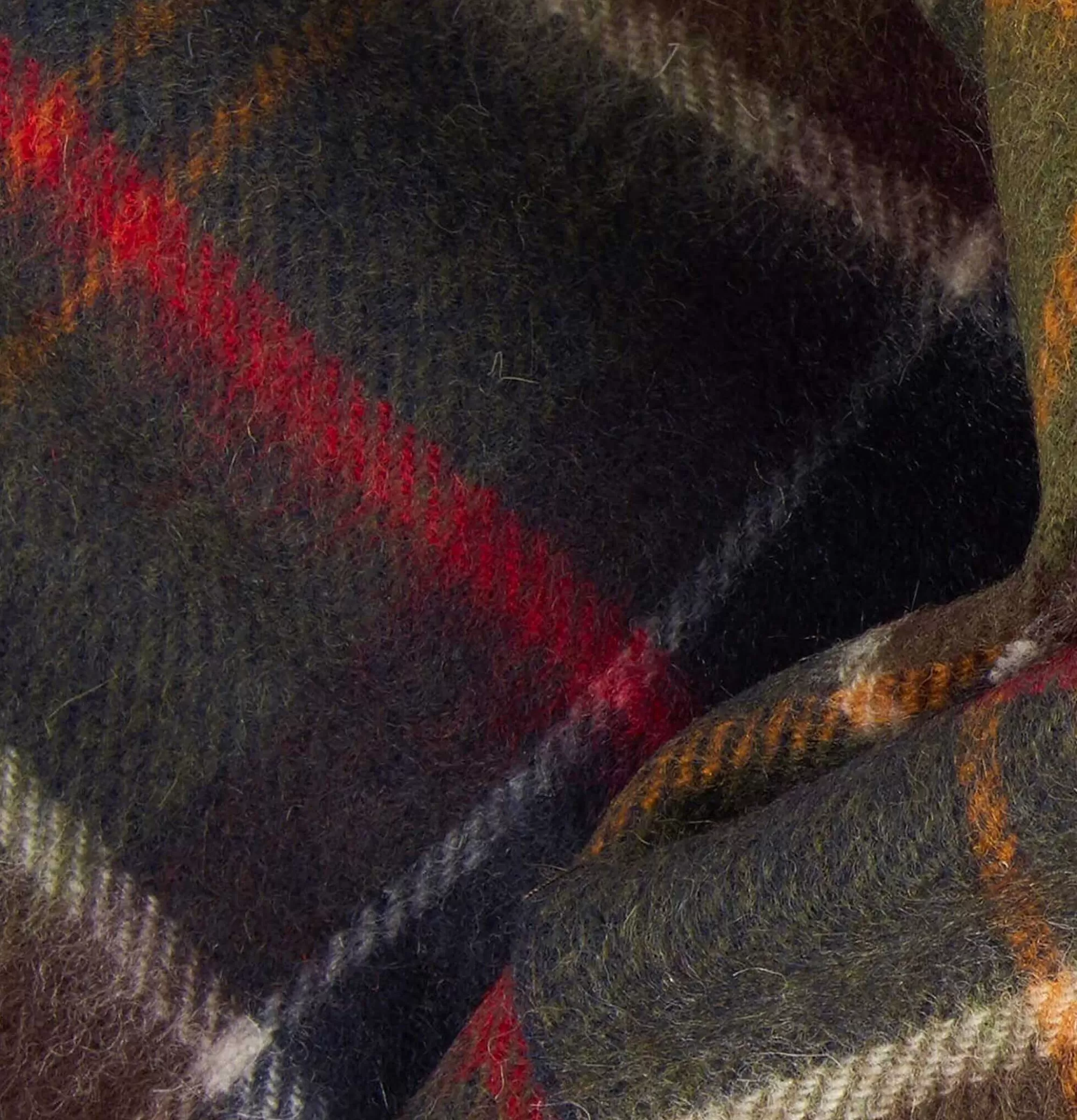 Bufanda de Cachemira Tartán Marrón BARBOUR · Guantes · Gorros · Accesorios Invierno

（：/，