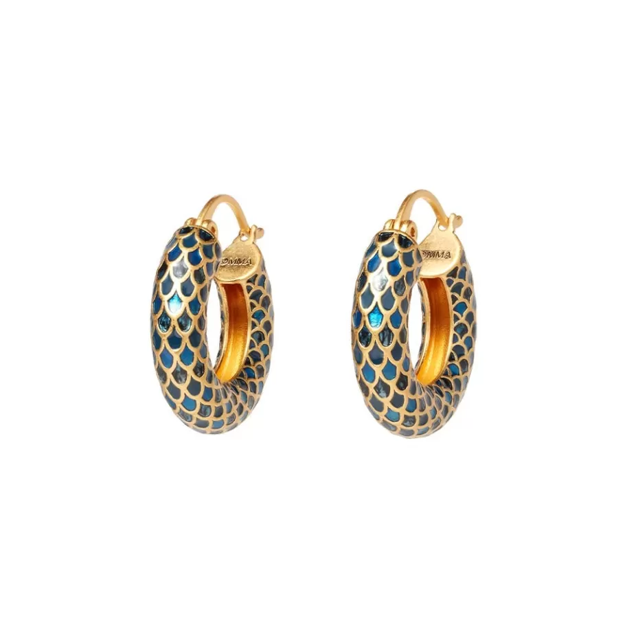 The Met Store Earrings*Egyptian Feather Hoop Earrings