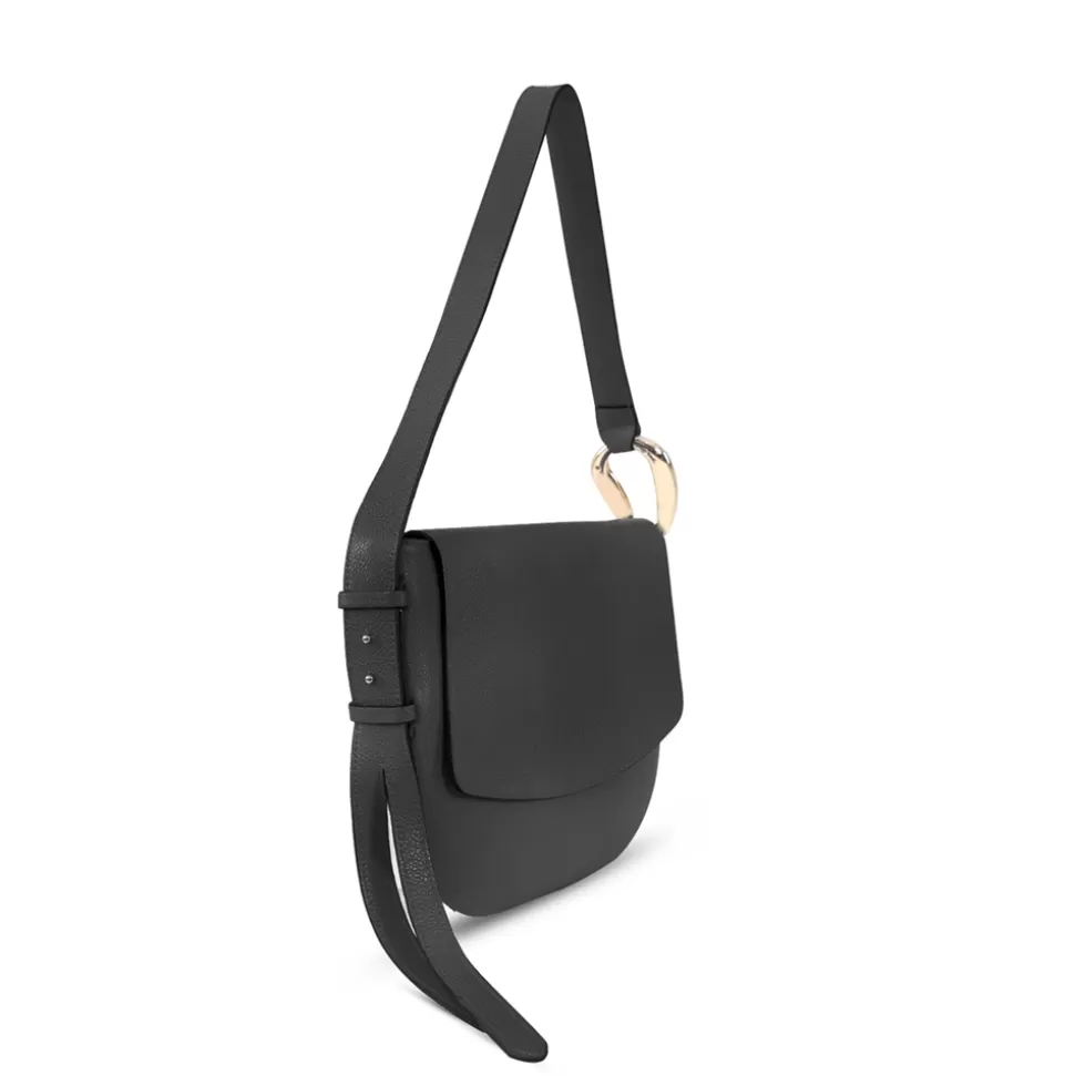 Folli Follie para Mujer: Bolso de Hombro Fascinante en Cuero Auténtico con Tapa y Diseño Premium