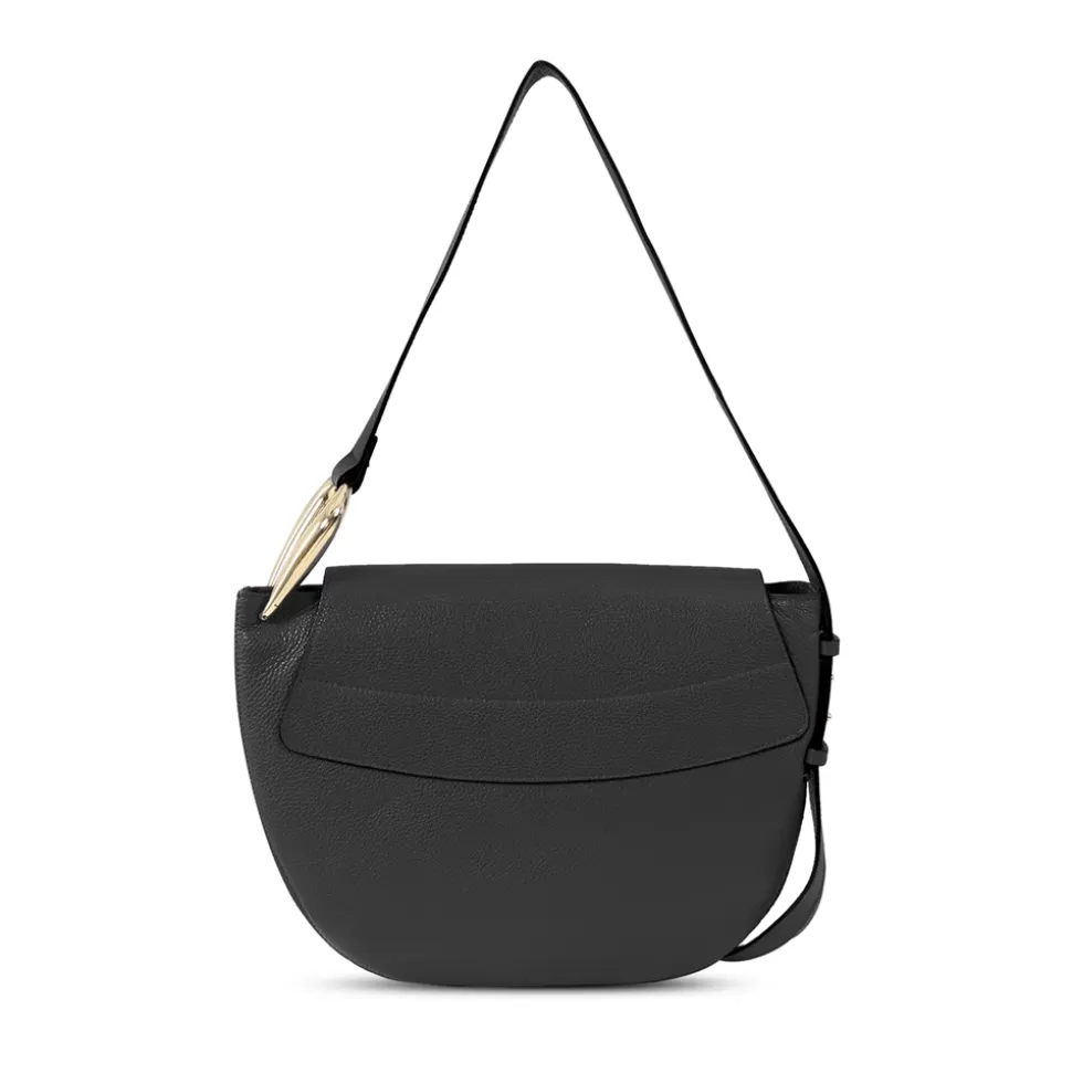 Folli Follie para Mujer: Bolso de Hombro Fascinante en Cuero Auténtico con Tapa y Diseño Premium