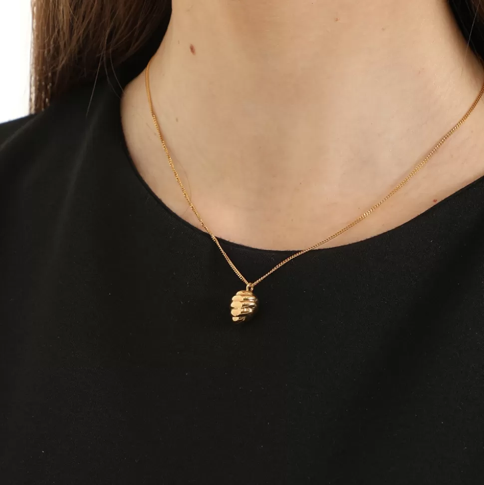 Cadena Elegante en Oro Laminado con Diseño de Panal - Colección Folli Follie para Mujer