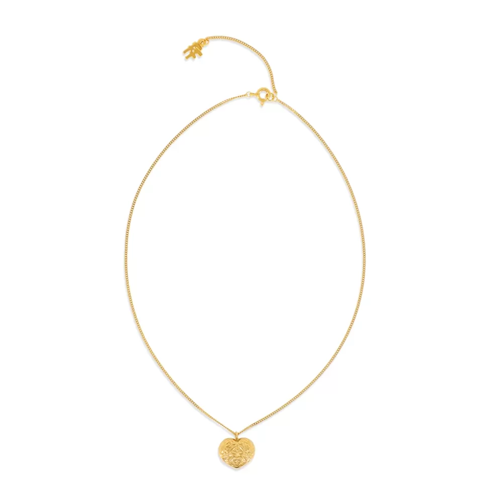 Collar Femenino Folli Follie - Cadena Dorada con Corazón Tallado para Complementos Elegantes