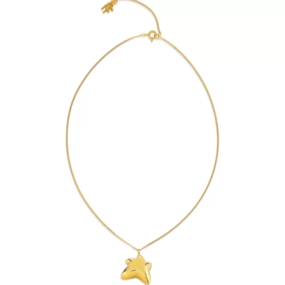 Collar elegante de cadena dorada con estrella para mujer - Colección Folli Follie | Fashionable.Me