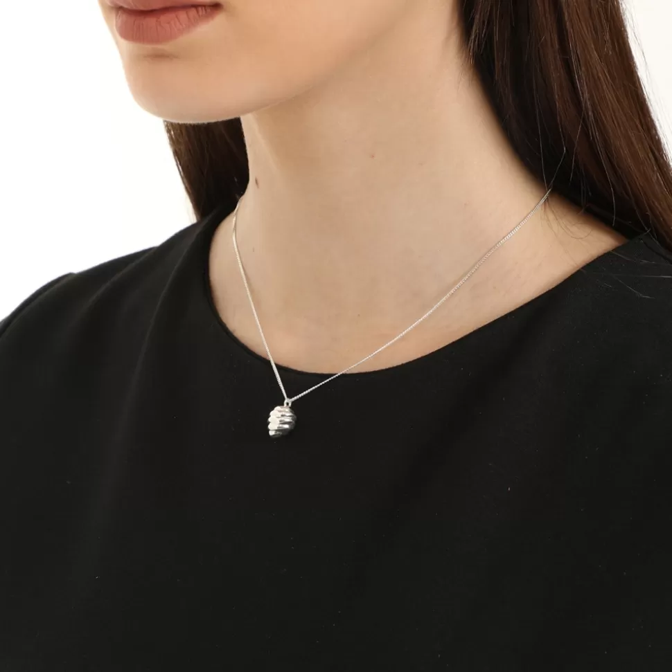 Collar Folli Follie Plata con Diseño de Panal - Cadena Bohemia para Mujer, Detalle Artesanal en Plata Estilizada