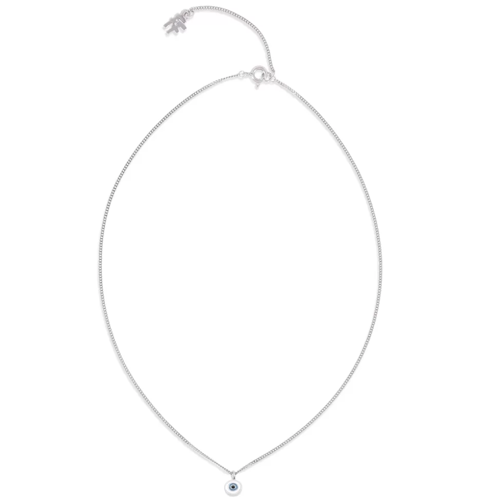 Colgante Folli Follie con Detalle de Ojo - Cadena de Plata Brillante para Mujer - Diseño Elegante Fashionable.Me