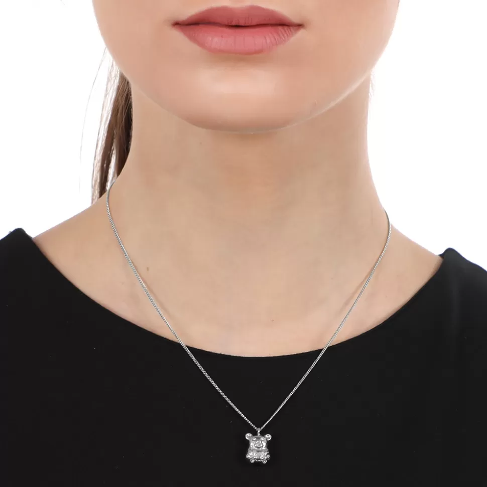 Collar Elegante para Mujer de Plata con Adorable Diseño de Osito - Colección Folli Follie