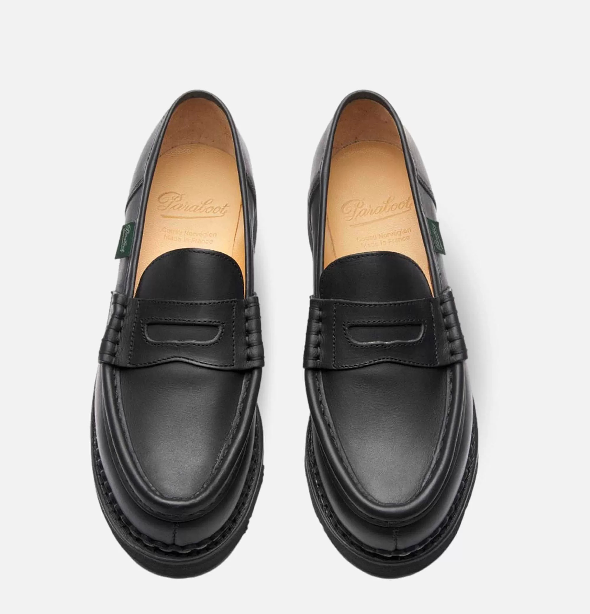Mocasines Orsay de Cuero PARABOOT - Estilo Clásico en Negro para Mujer y Hombre