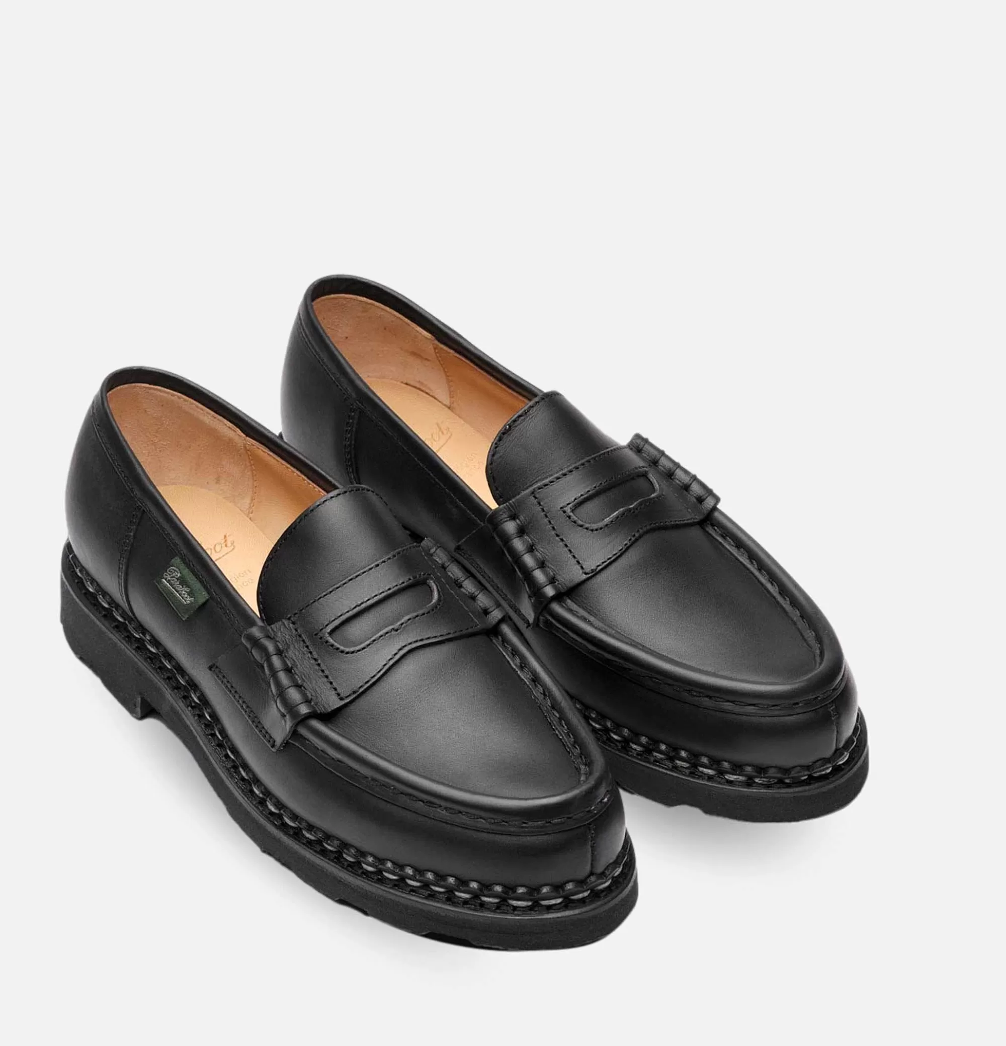 Mocasines Orsay de Cuero PARABOOT - Estilo Clásico en Negro para Mujer y Hombre