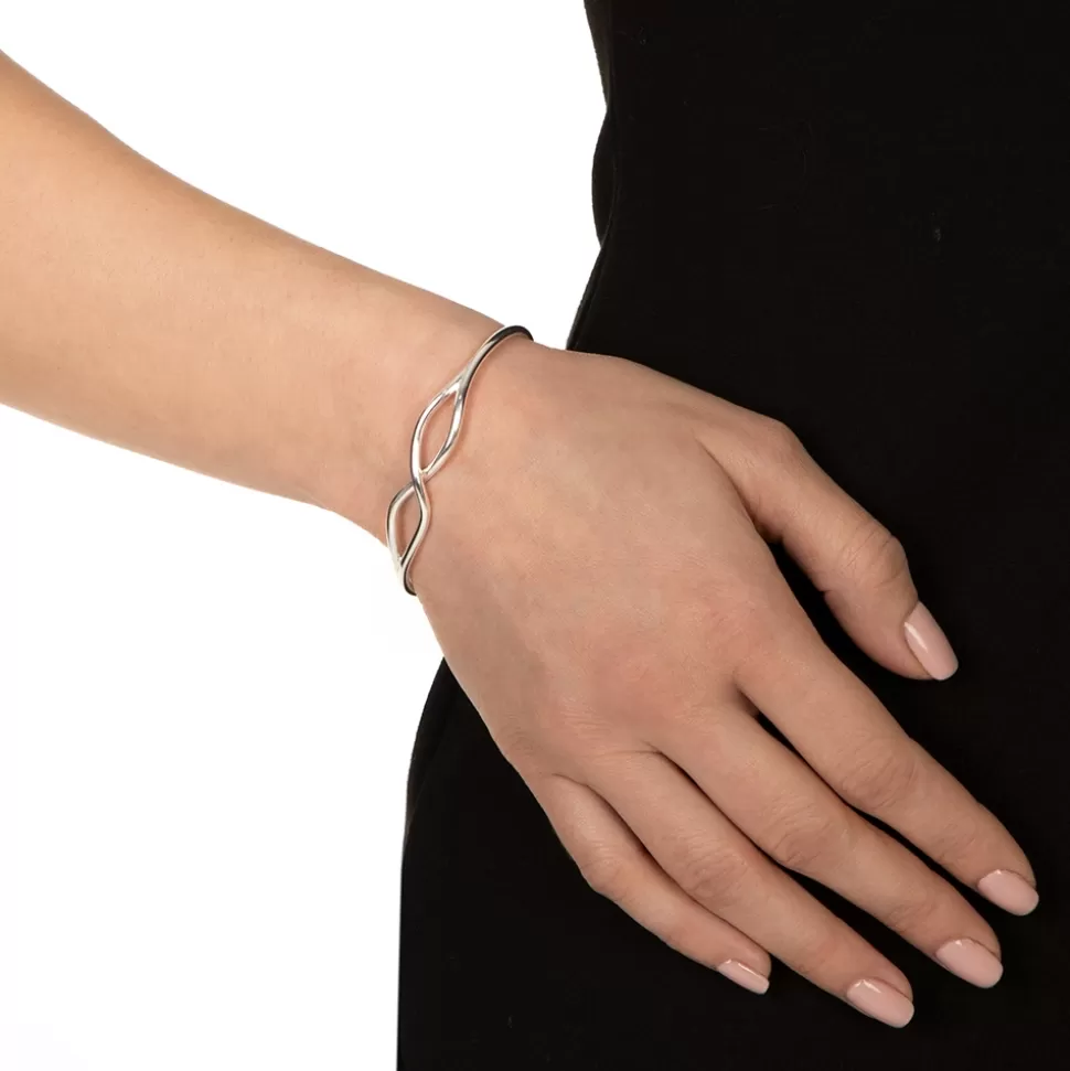 Pulsera Folli Follie Mujer | Brazalete Fluidity en Plata Plateada – Diseño Ligero y Versátil
