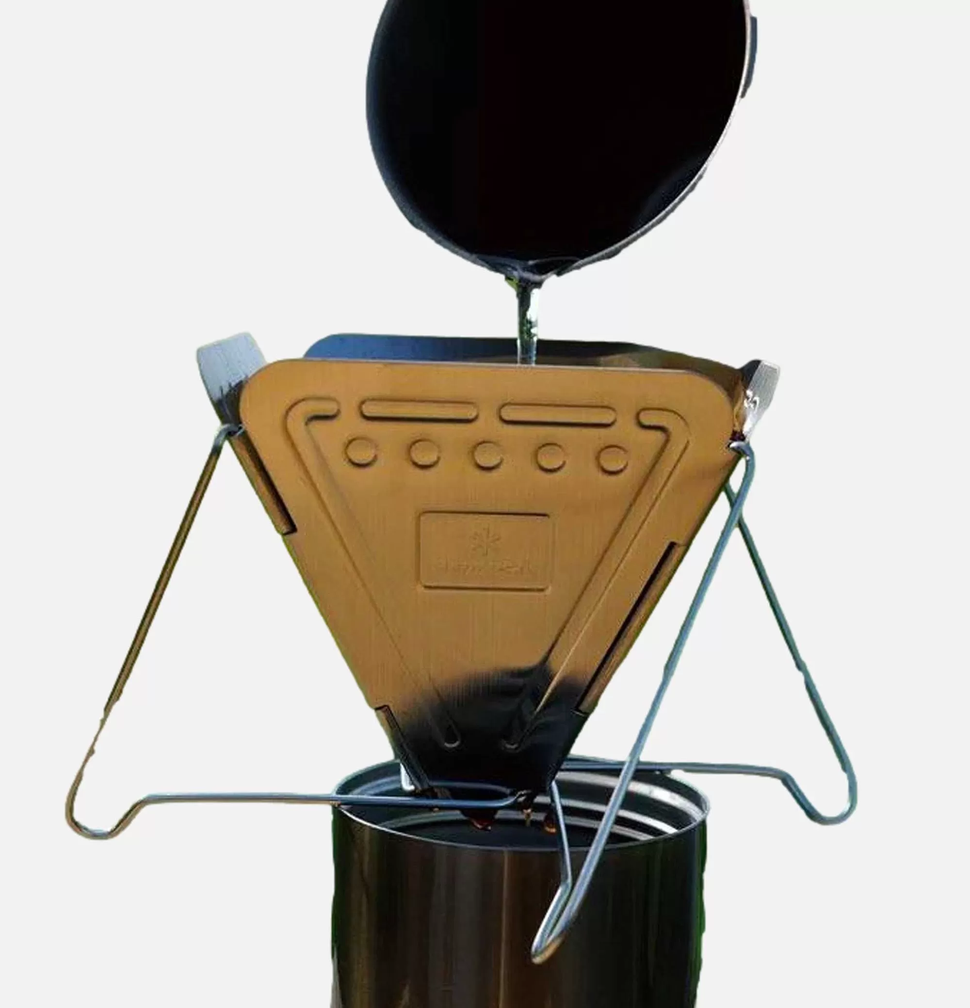 Portafiltro Plegable Snow Peak para Café - Acero Inoxidable Outdoor, Diseño Compacto para Excursionismo y Aventuras