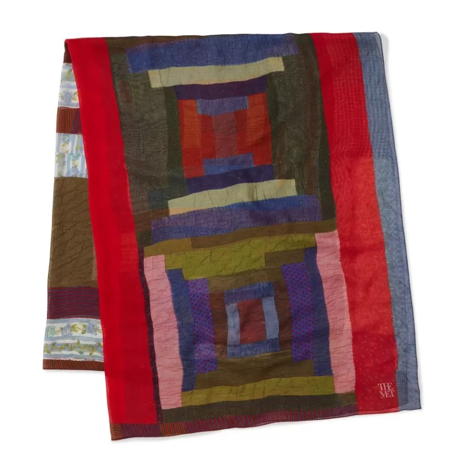The Met Store Scarves & Wraps*Gee’s Bend Pettway Quilt Design Oblong Silk Scarf