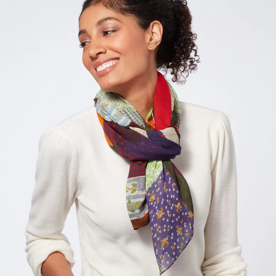 The Met Store Scarves & Wraps*Gee’s Bend Pettway Quilt Design Oblong Silk Scarf