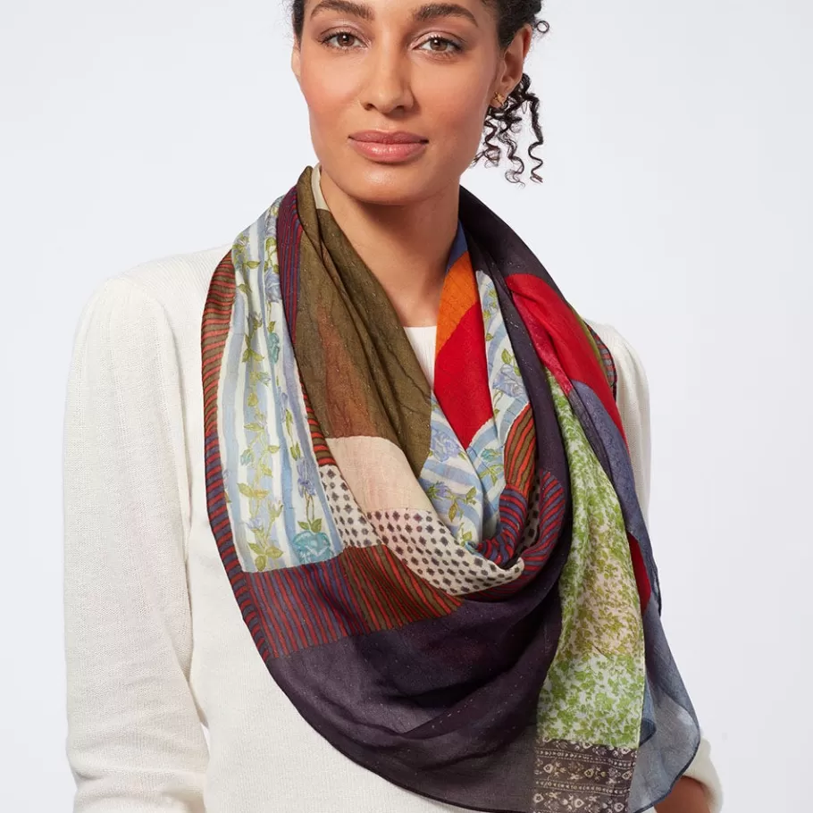 The Met Store Scarves & Wraps*Gee’s Bend Pettway Quilt Design Oblong Silk Scarf