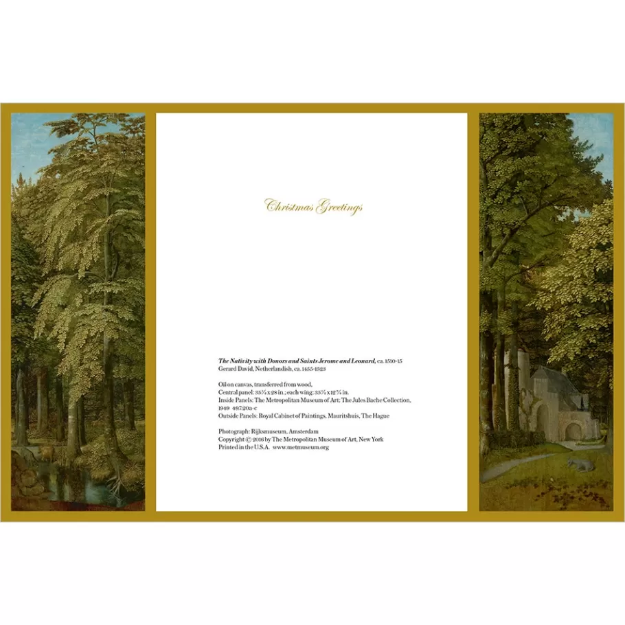 Postales Navideñas Inspiradas en el Tríptico de la Natividad de Gerard David | Colección Exclusiva Tienda Met  

Este título conserva elementos clave mejorando el flujo natural en español, incorpora verbos activos (