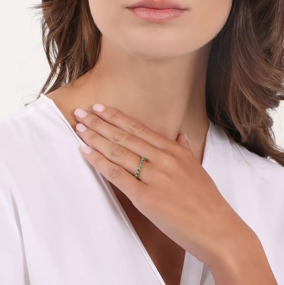 Anillo Folli Follie en Oro Brillante - Detalles de Cristales y Energía Positiva