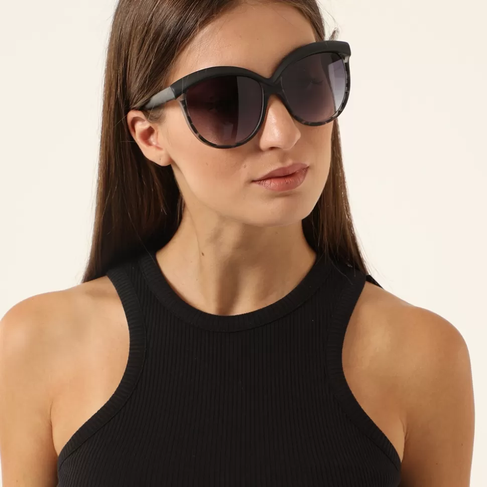 Gafas de Sol Folli Follie Mujer: Diseño Cat-Eye Artesanal con Marco Mate - Estilo Retro-Moderno