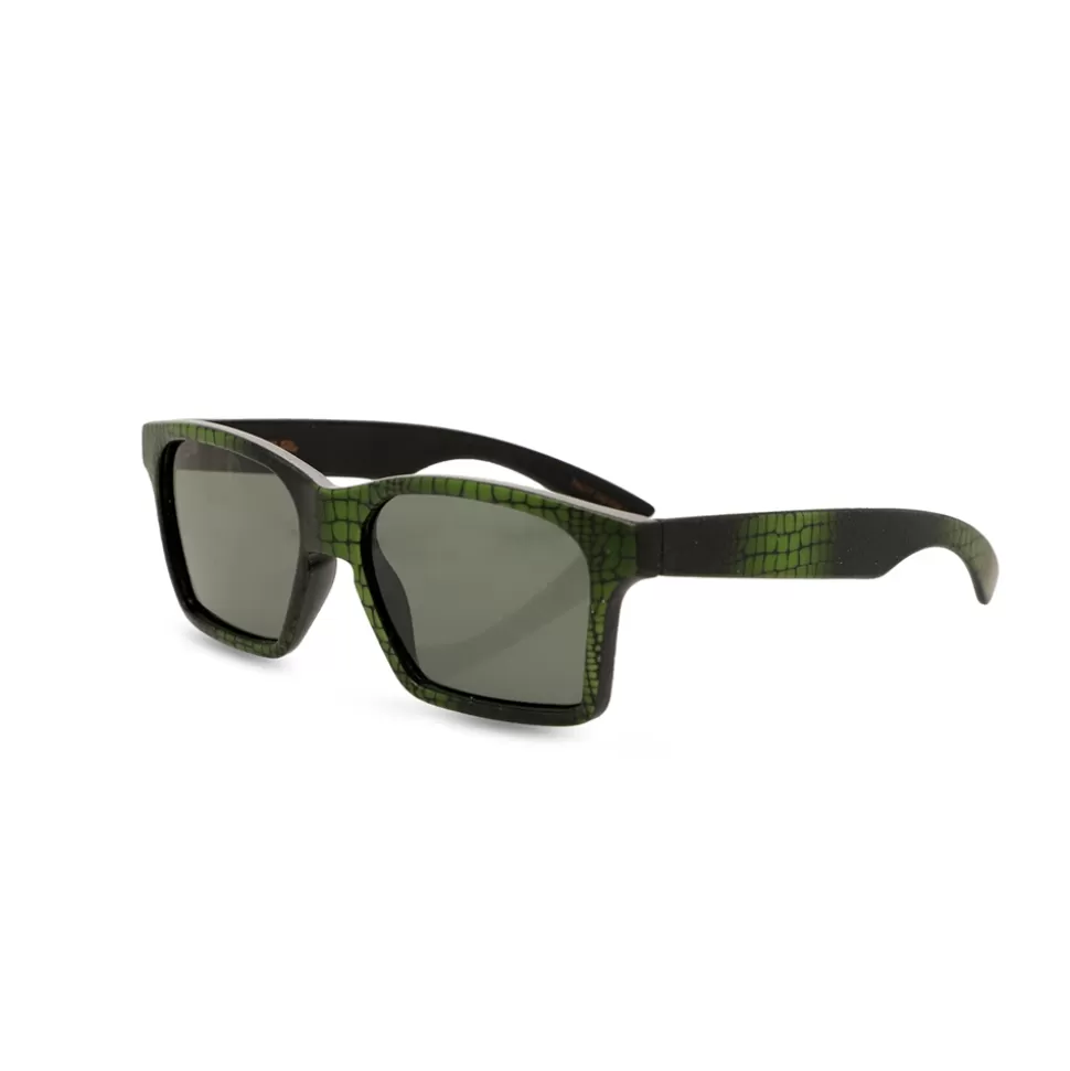 Gafas de Sol Folli Follie Artesanales - Estilo Rectangular con Detalles de Piel de Serpiente para Mujer
